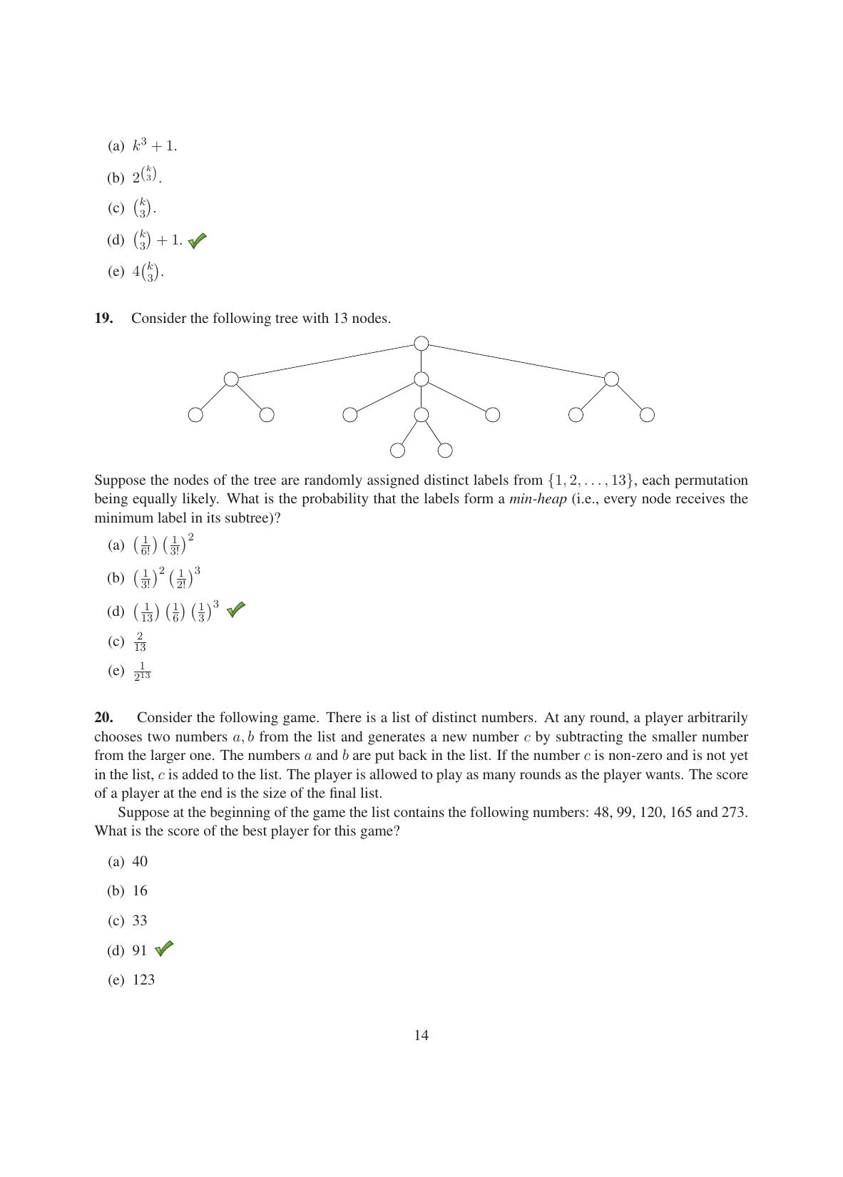 TIFR GS 2014 Computer & Systems Sciences Question Paper - Page 15