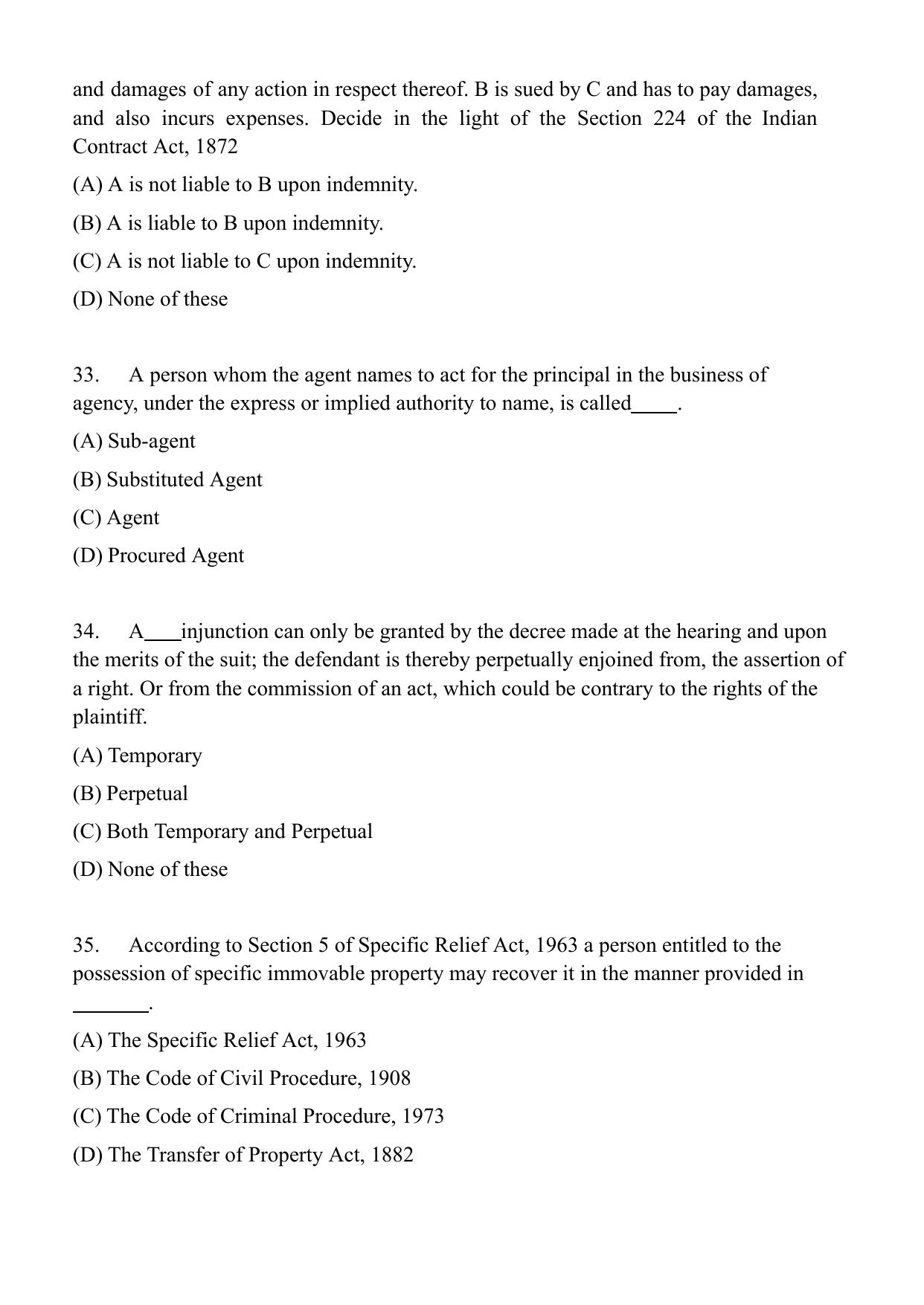 AIBE 17 English Question Paper - Page 8