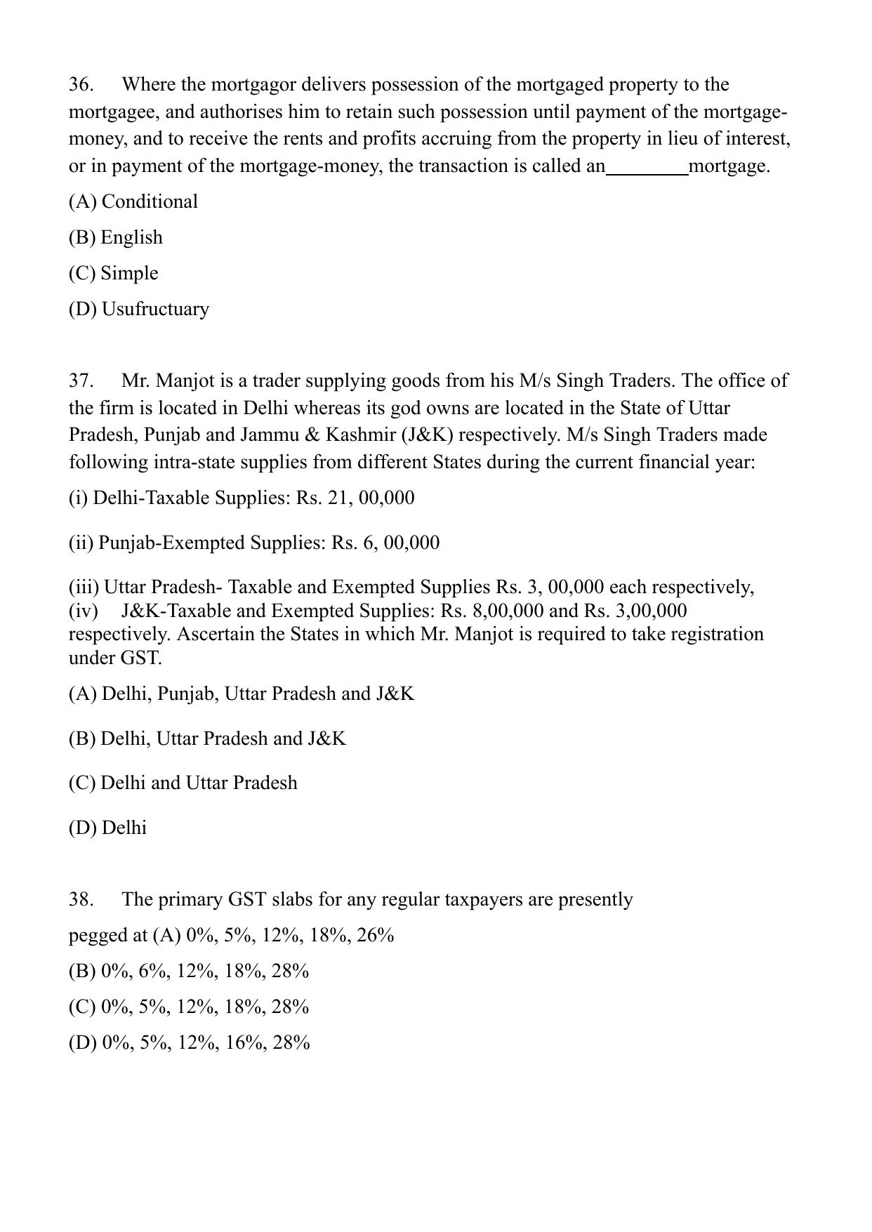 AIBE 17 English Question Paper - Page 9