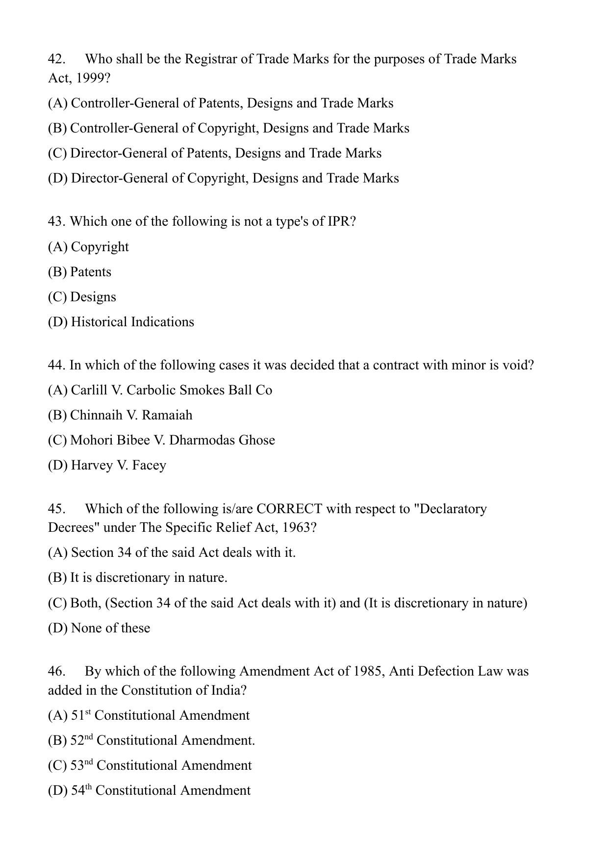AIBE 17 English Question Paper - Page 11