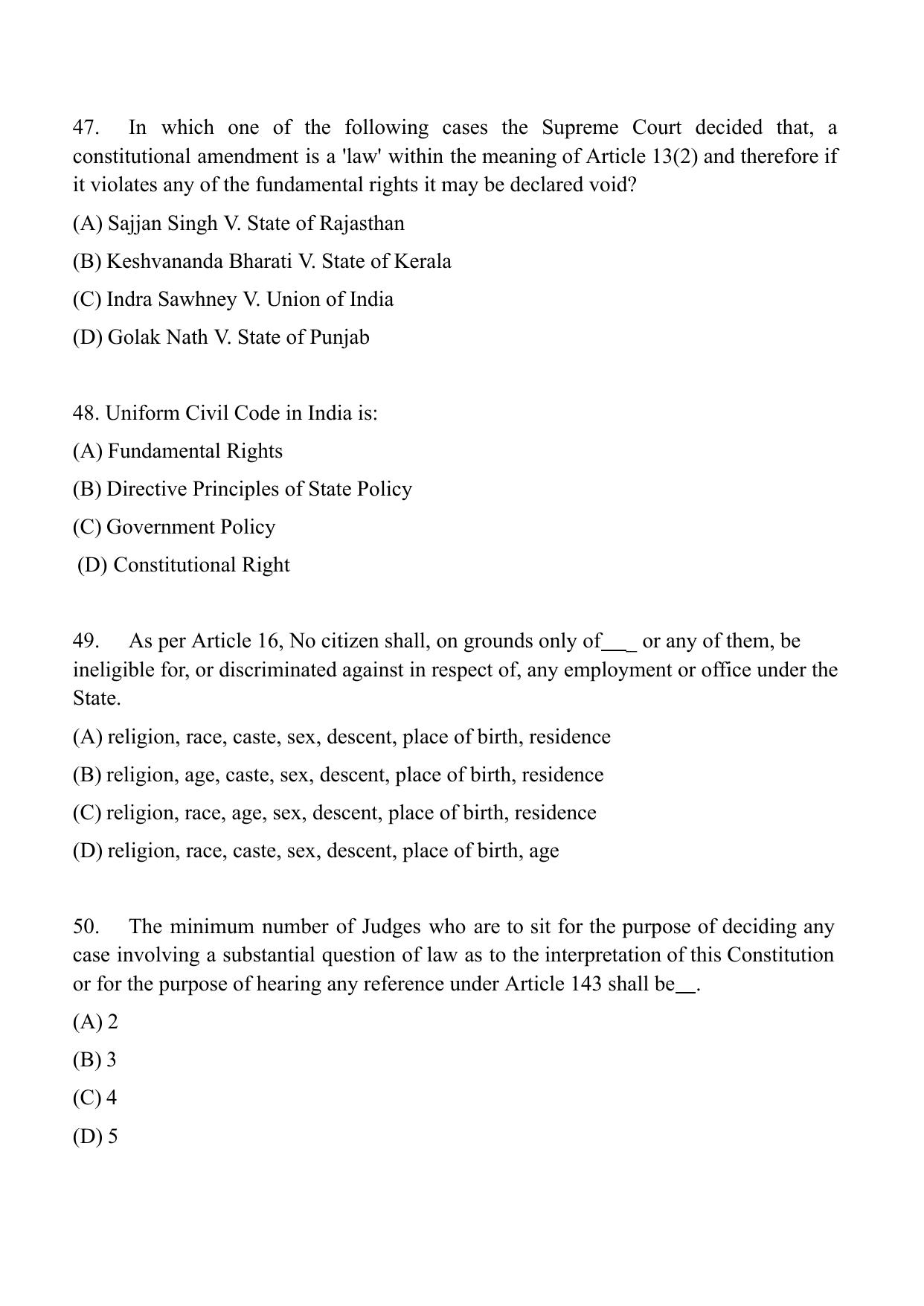 AIBE 17 English Question Paper - Page 12