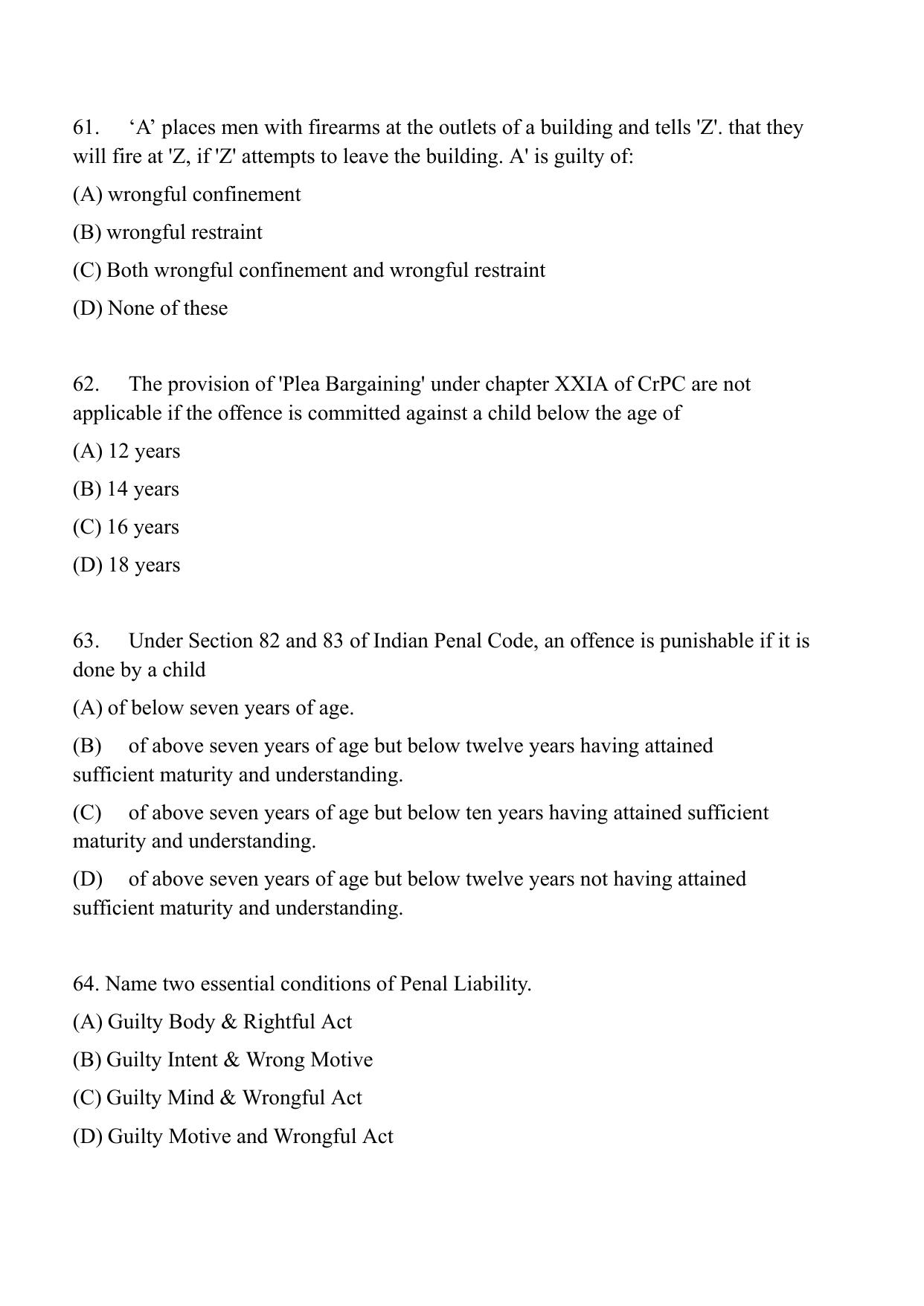 AIBE 17 English Question Paper - Page 15