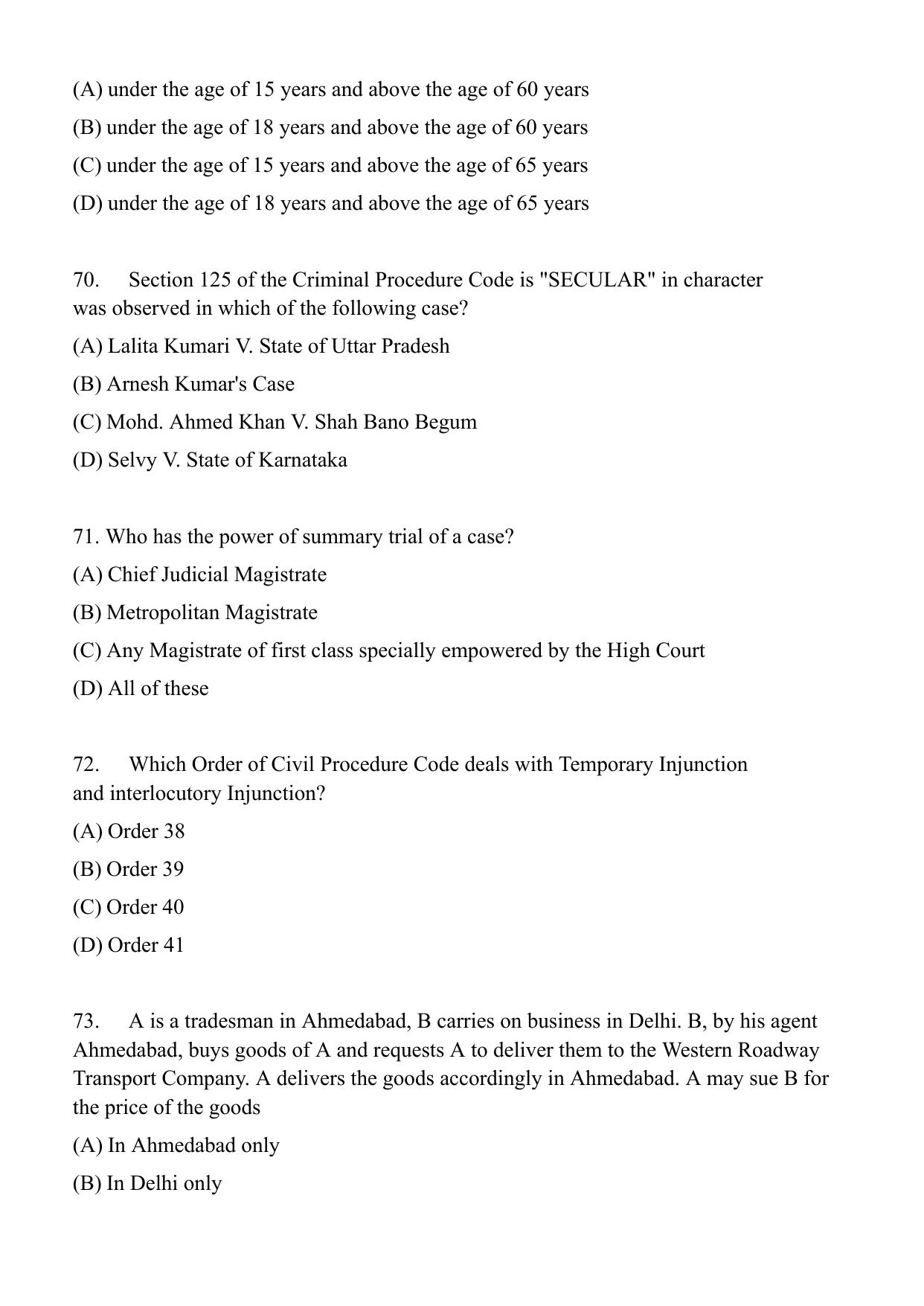 AIBE 17 English Question Paper - Page 17