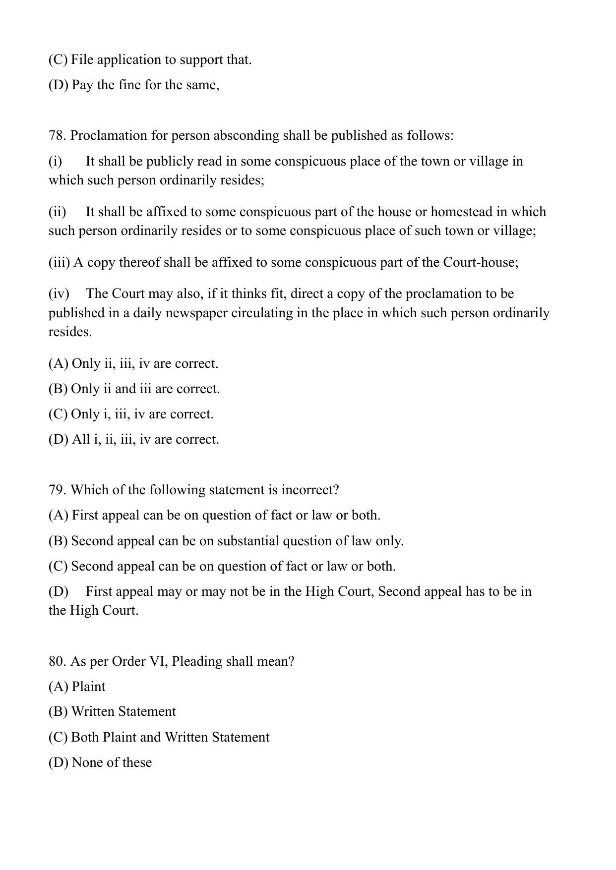 AIBE 17 English Question Paper - Page 19