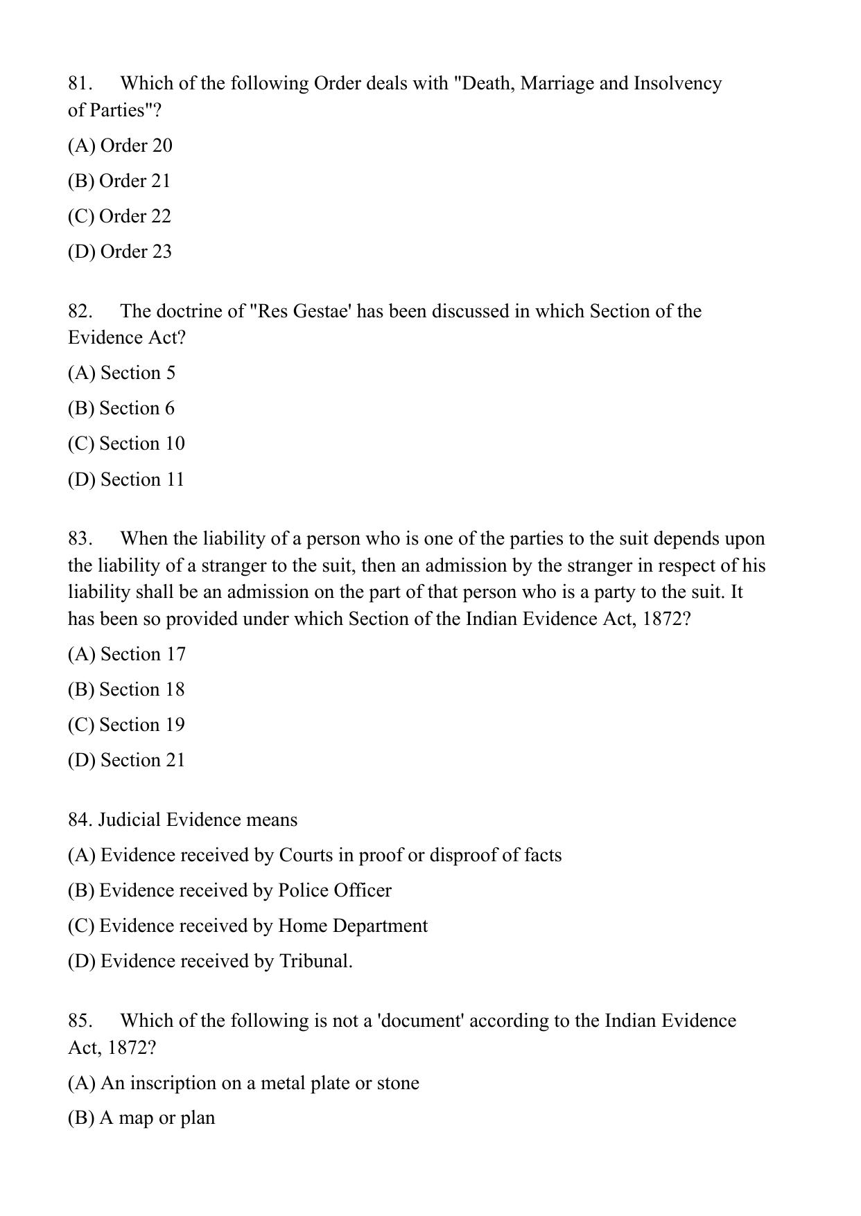 AIBE 17 English Question Paper - Page 20