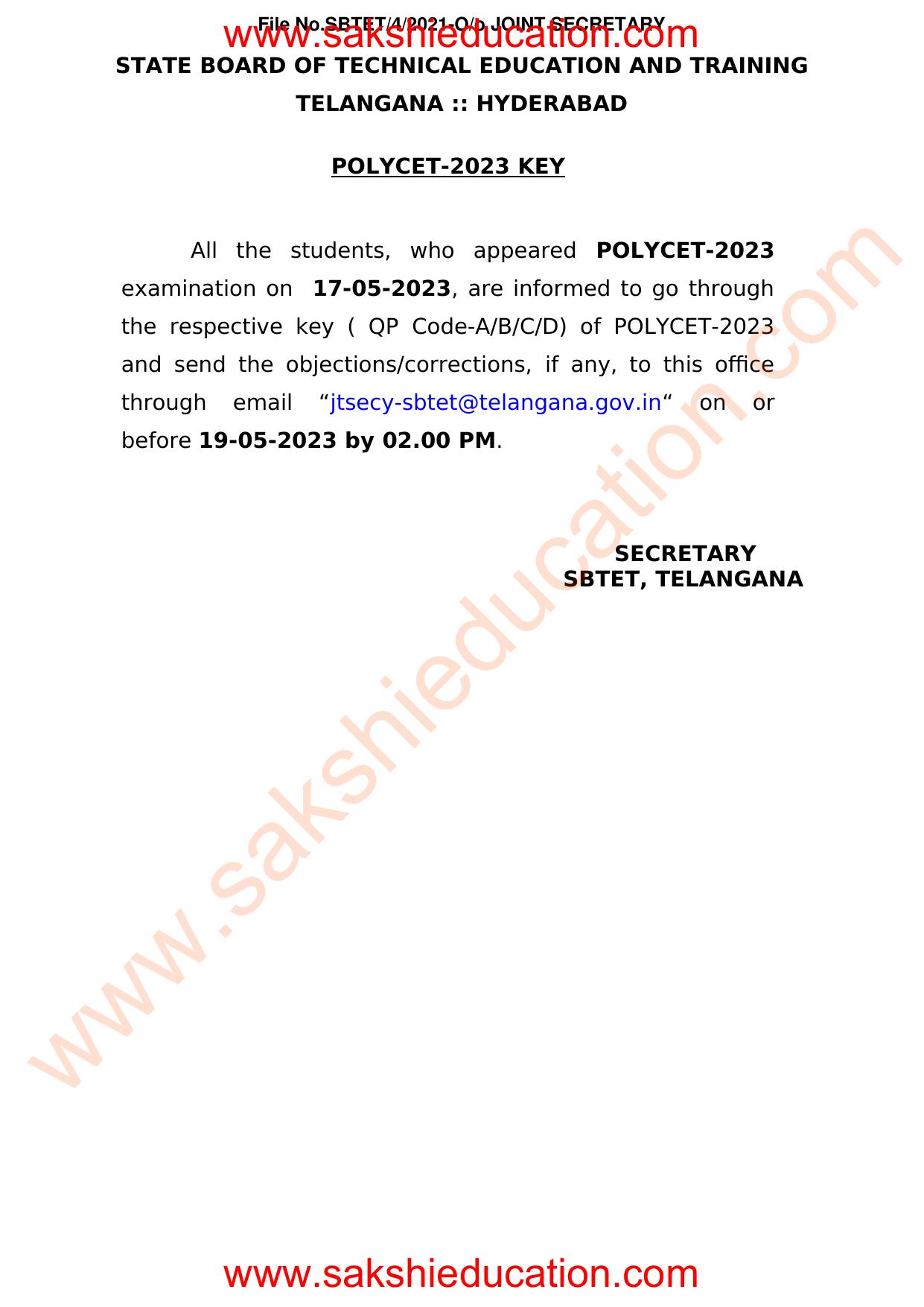 TS POLYCET 2023 (SET D) (Mathematics) Question Paper - Page 32