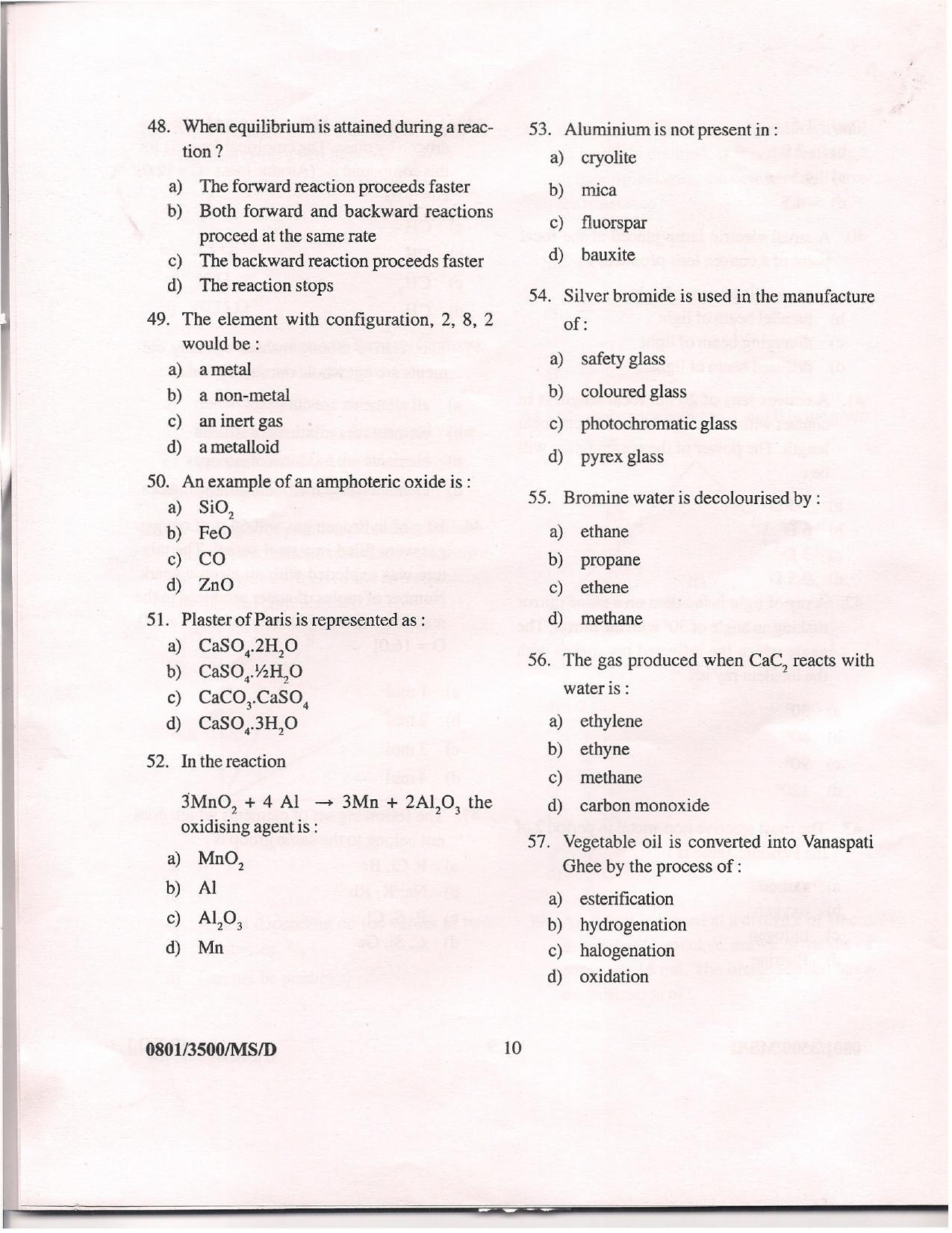 APJEE Mathematics & Science 2008 Question Paper - Page 9