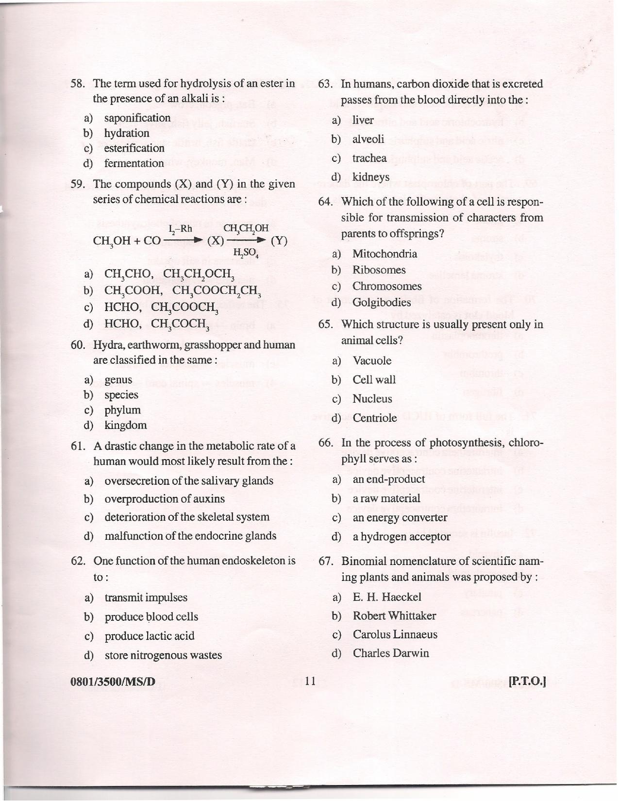 APJEE Mathematics & Science 2008 Question Paper - Page 10