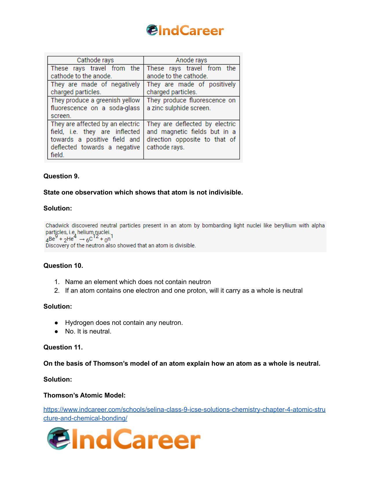 Selina Class 9 ICSE Solutions Chemistry : Chapter 4- Atomic Structure and Chemical Bonding - Page 6