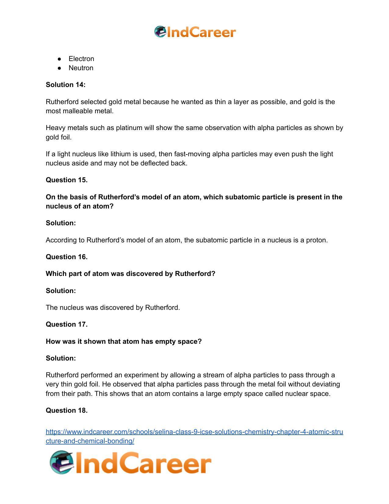 Selina Class 9 ICSE Solutions Chemistry : Chapter 4- Atomic Structure and Chemical Bonding - Page 8