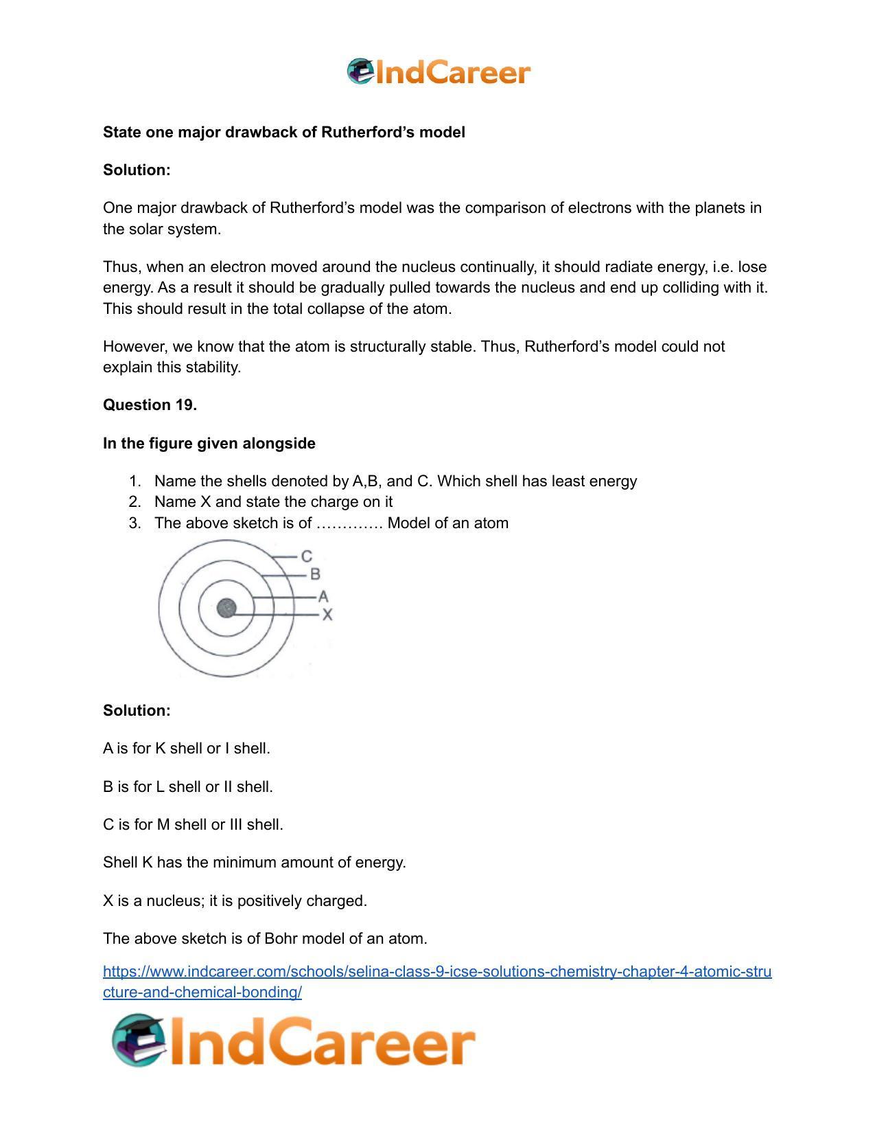 Selina Class 9 ICSE Solutions Chemistry : Chapter 4- Atomic Structure and Chemical Bonding - Page 9