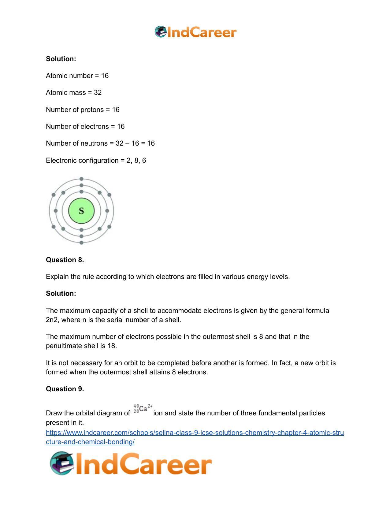 Selina Class 9 ICSE Solutions Chemistry : Chapter 4- Atomic Structure and Chemical Bonding - Page 13