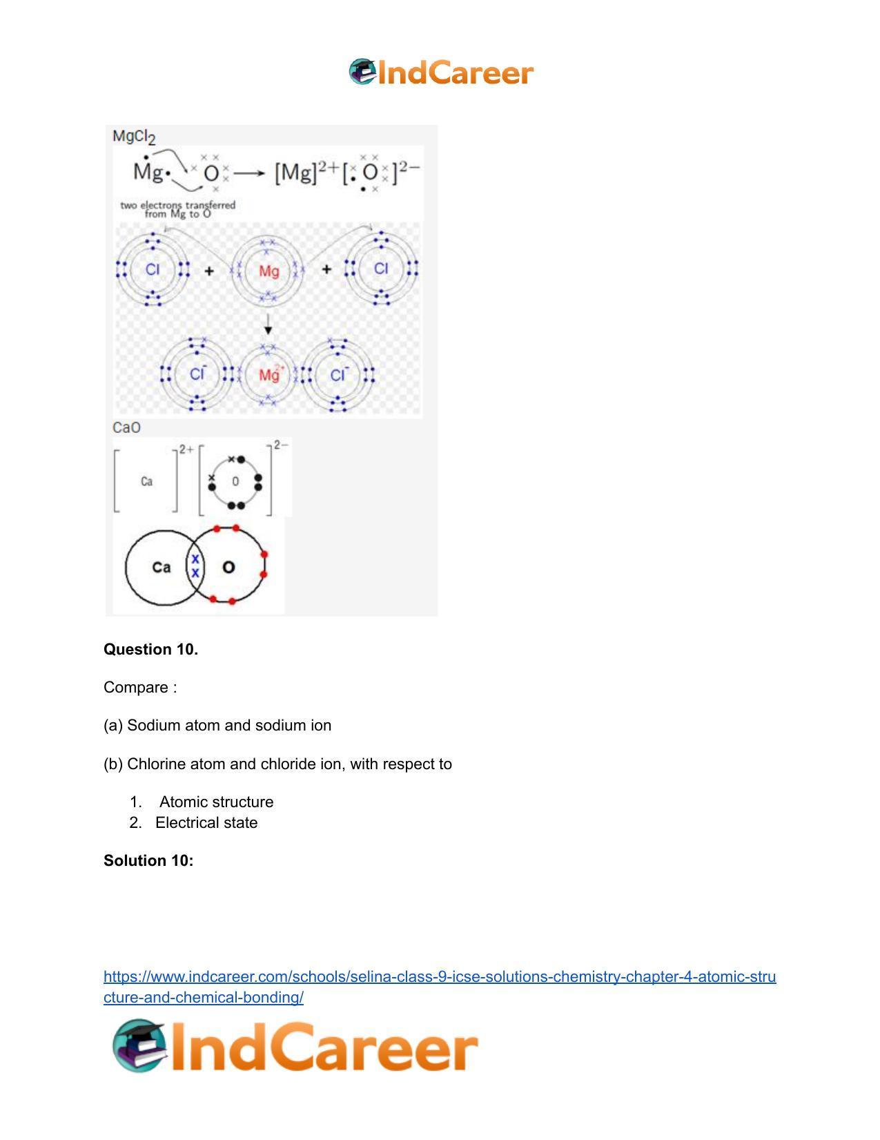Selina Class 9 ICSE Solutions Chemistry : Chapter 4- Atomic Structure and Chemical Bonding - Page 32