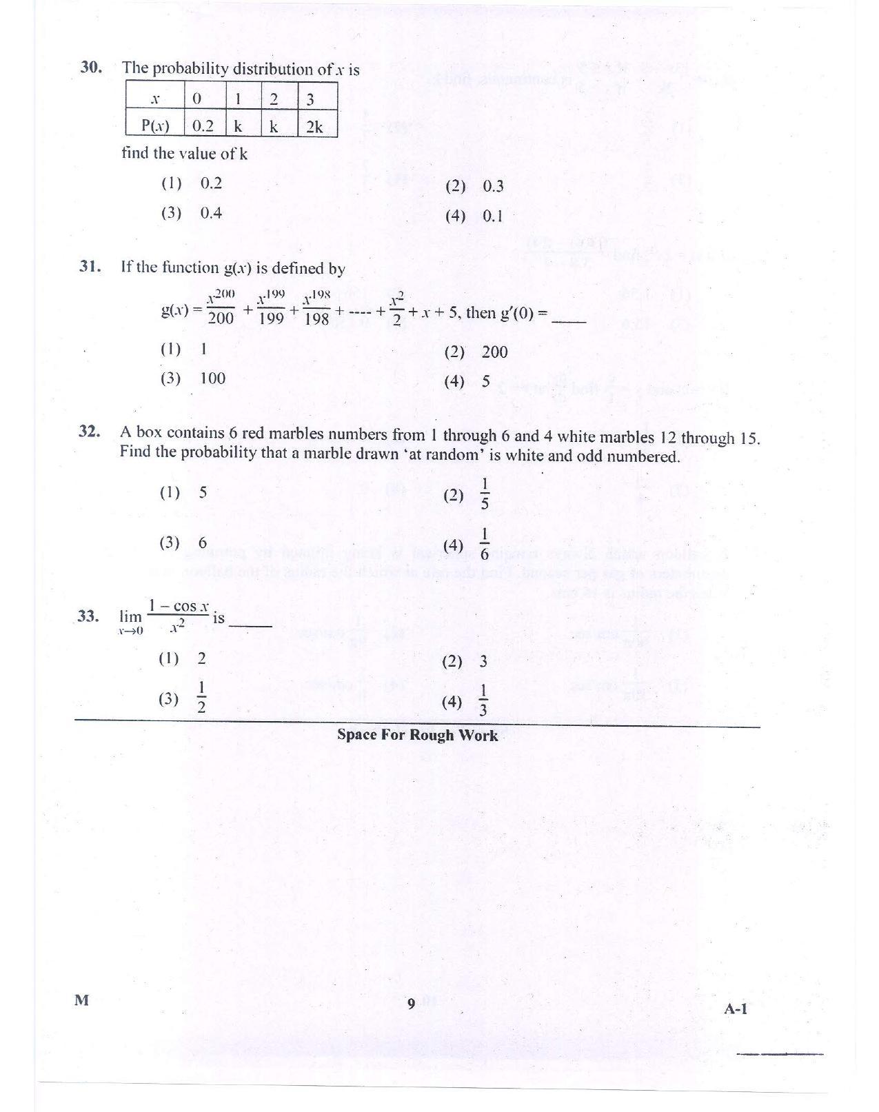 KCET Mathematics 2015 Question Papers - Page 9