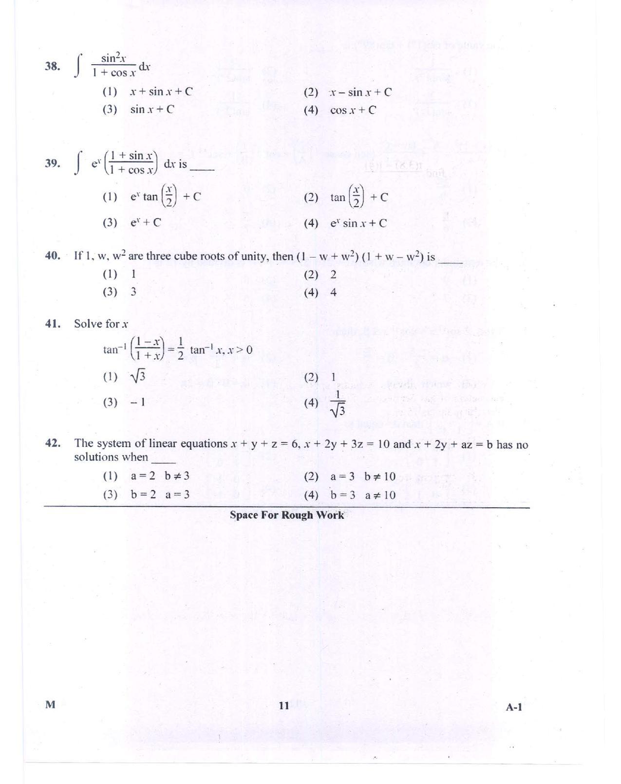 KCET Mathematics 2015 Question Papers - Page 11