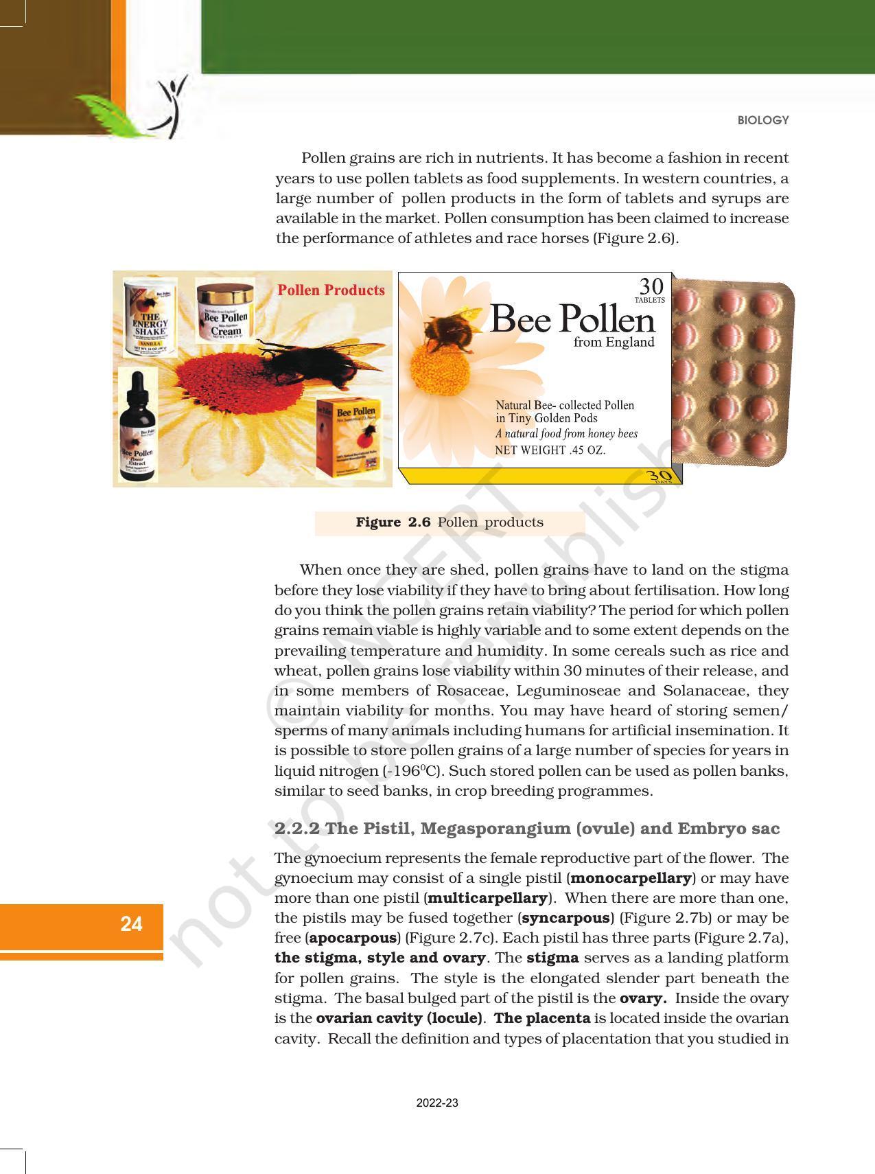 NCERT Book for Class 12 Biology Chapter 2 Sexual Reproduction in Flowering Plants - Page 6