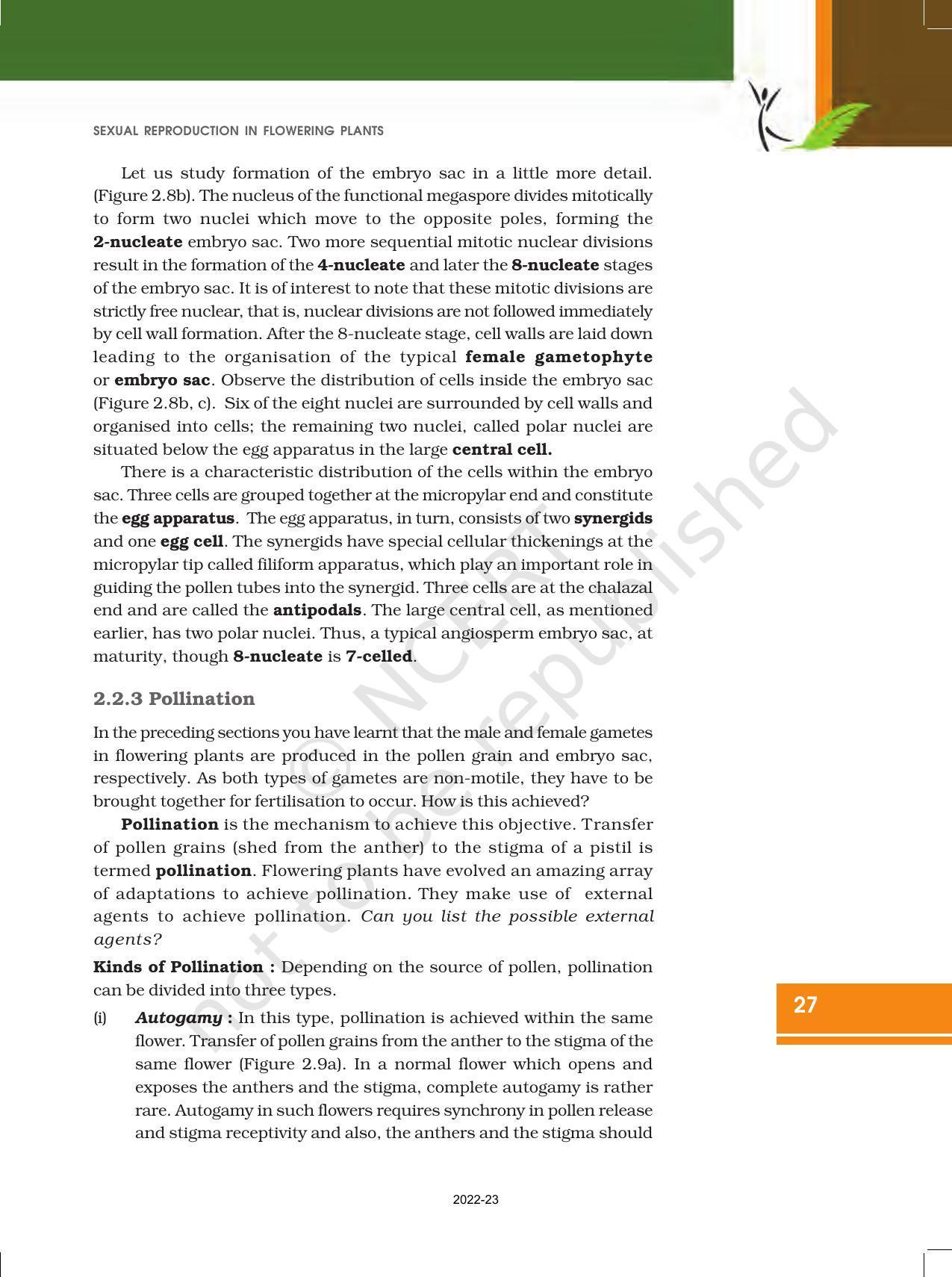 NCERT Book for Class 12 Biology Chapter 2 Sexual Reproduction in Flowering Plants - Page 9