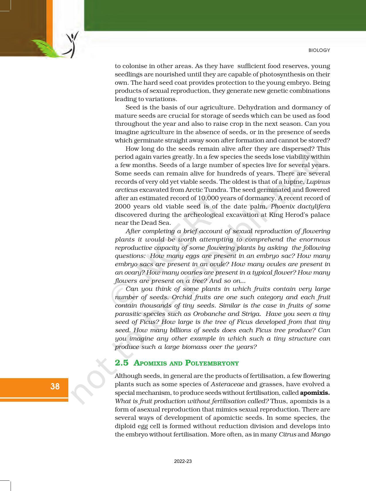 NCERT Book for Class 12 Biology Chapter 2 Sexual Reproduction in Flowering Plants - Page 20