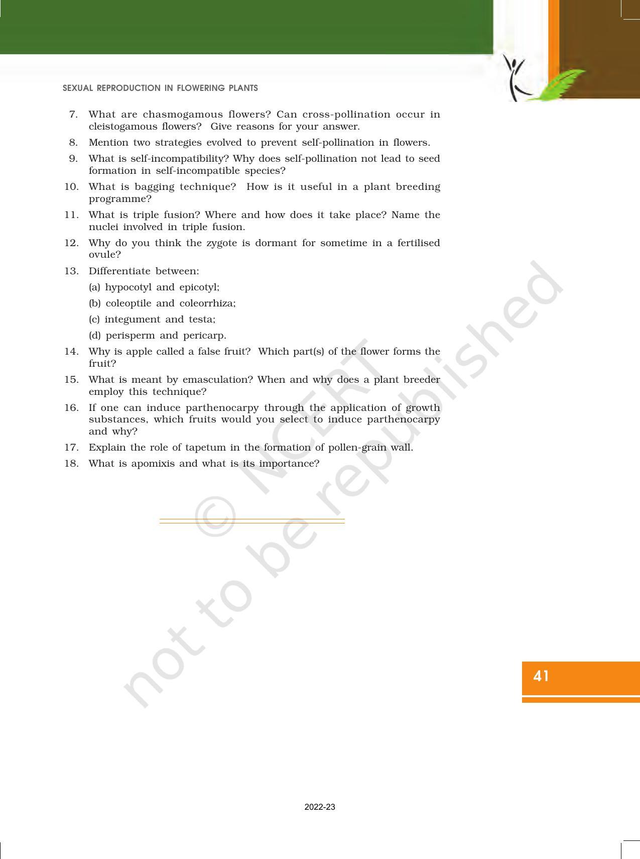 NCERT Book for Class 12 Biology Chapter 2 Sexual Reproduction in Flowering Plants - Page 23