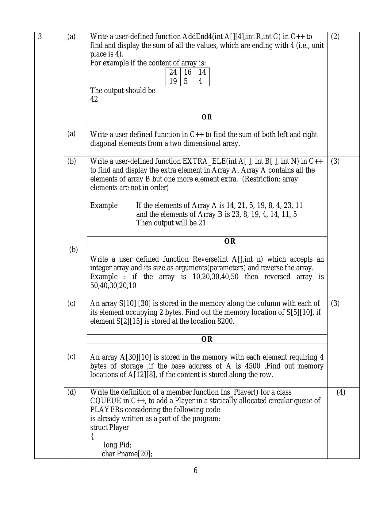 CBSE Class 12 Computer Science - Old Skill Education-Sample Paper 2019-20 - Page 6
