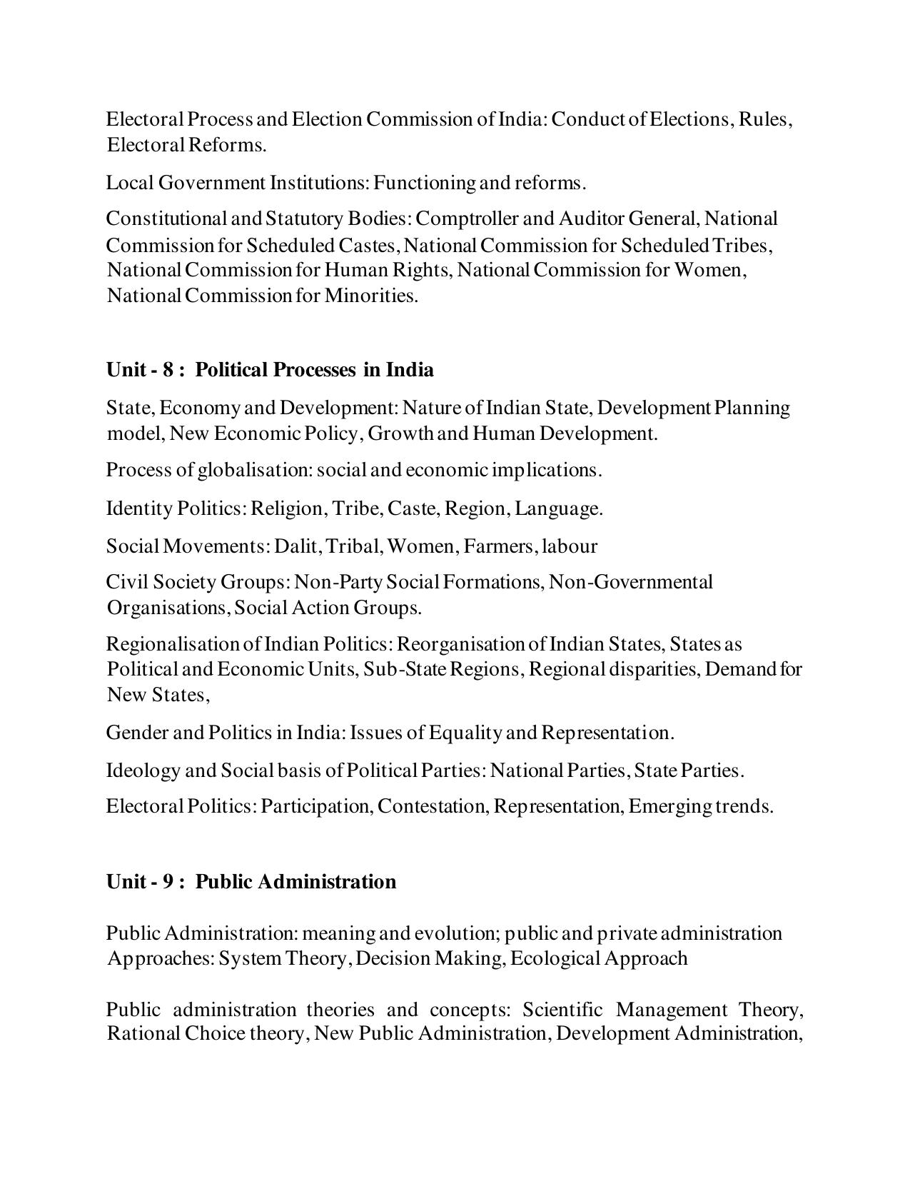 TNSET Syllabus - Political Sciences - Page 5