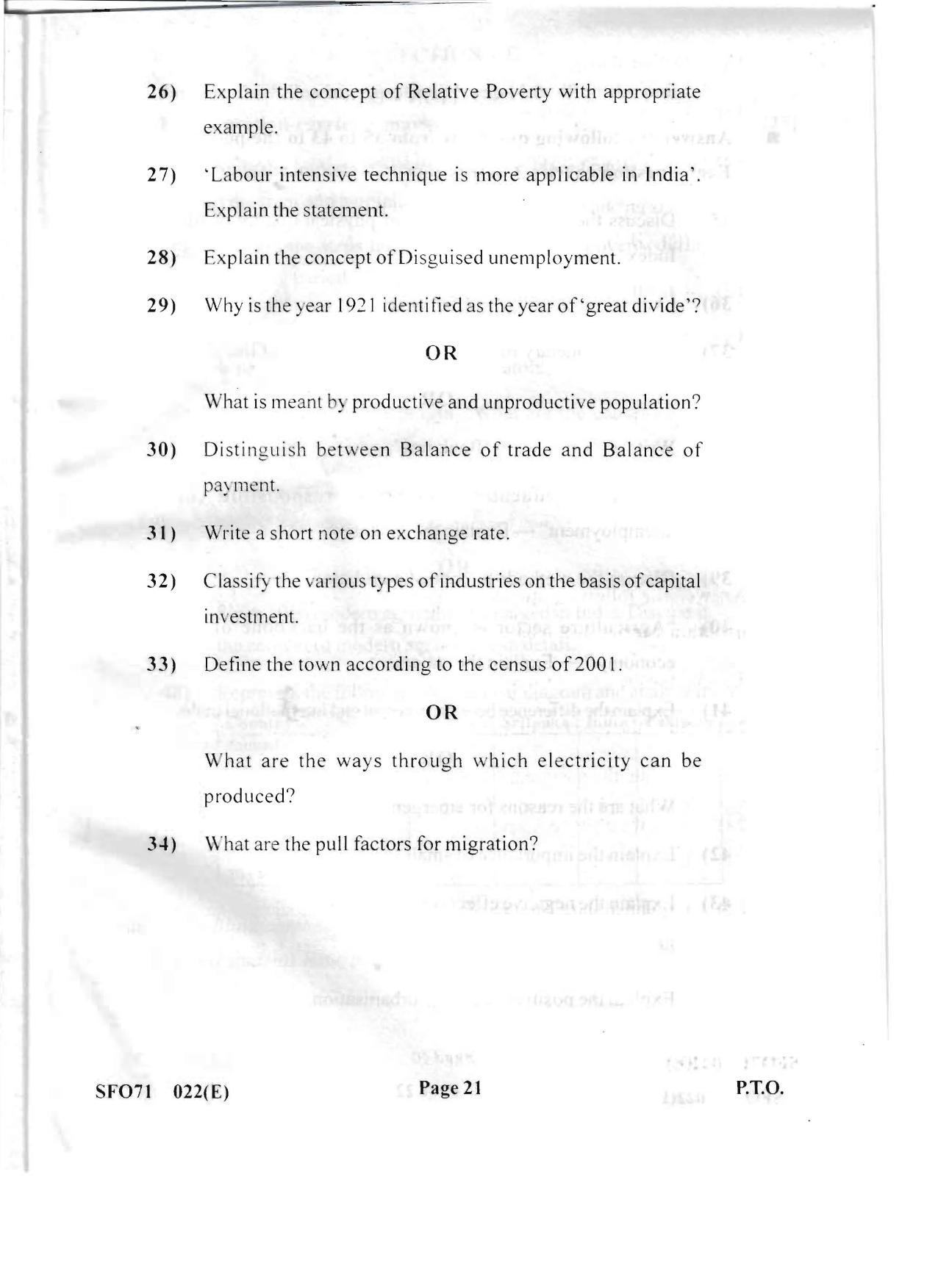 Gujarat Board Class 12th Question Paper 2020: (GHE) Economics - Page 19