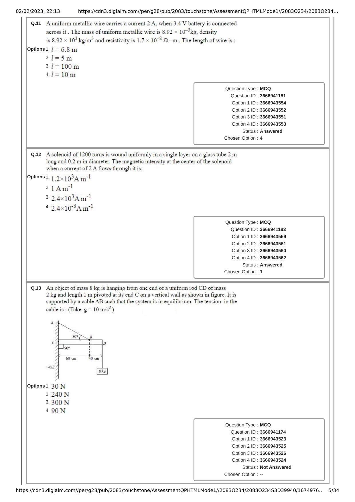 JEE Mains 2023: 25th January 2023 Shift-1 (Morning) Question Paper With Solution (January, Session-1) - Page 5
