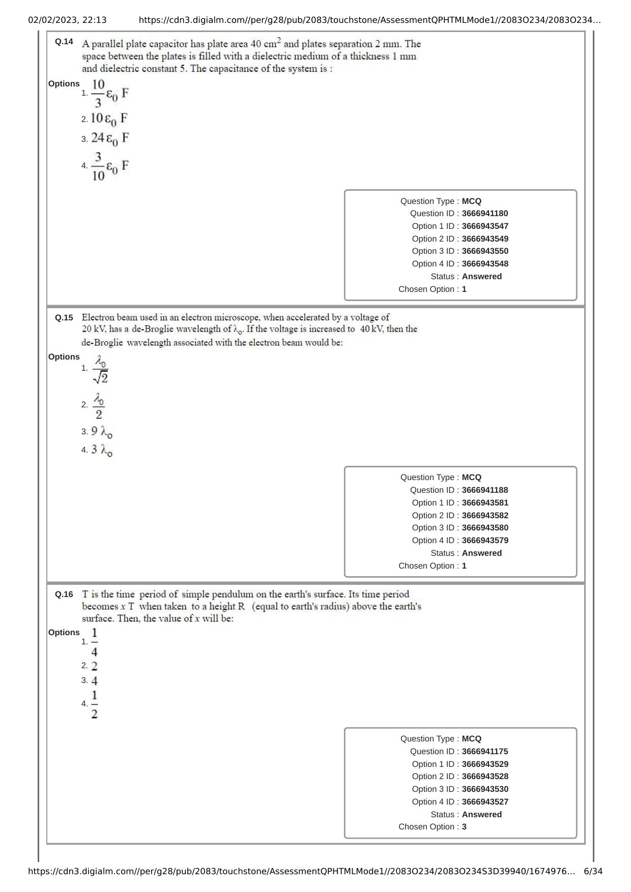 JEE Mains 2023: 25th January 2023 Shift-1 (Morning) Question Paper With Solution (January, Session-1) - Page 6