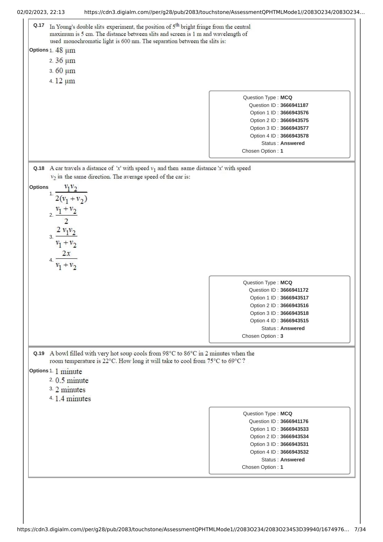 JEE Mains 2023: 25th January 2023 Shift-1 (Morning) Question Paper With Solution (January, Session-1) - Page 7