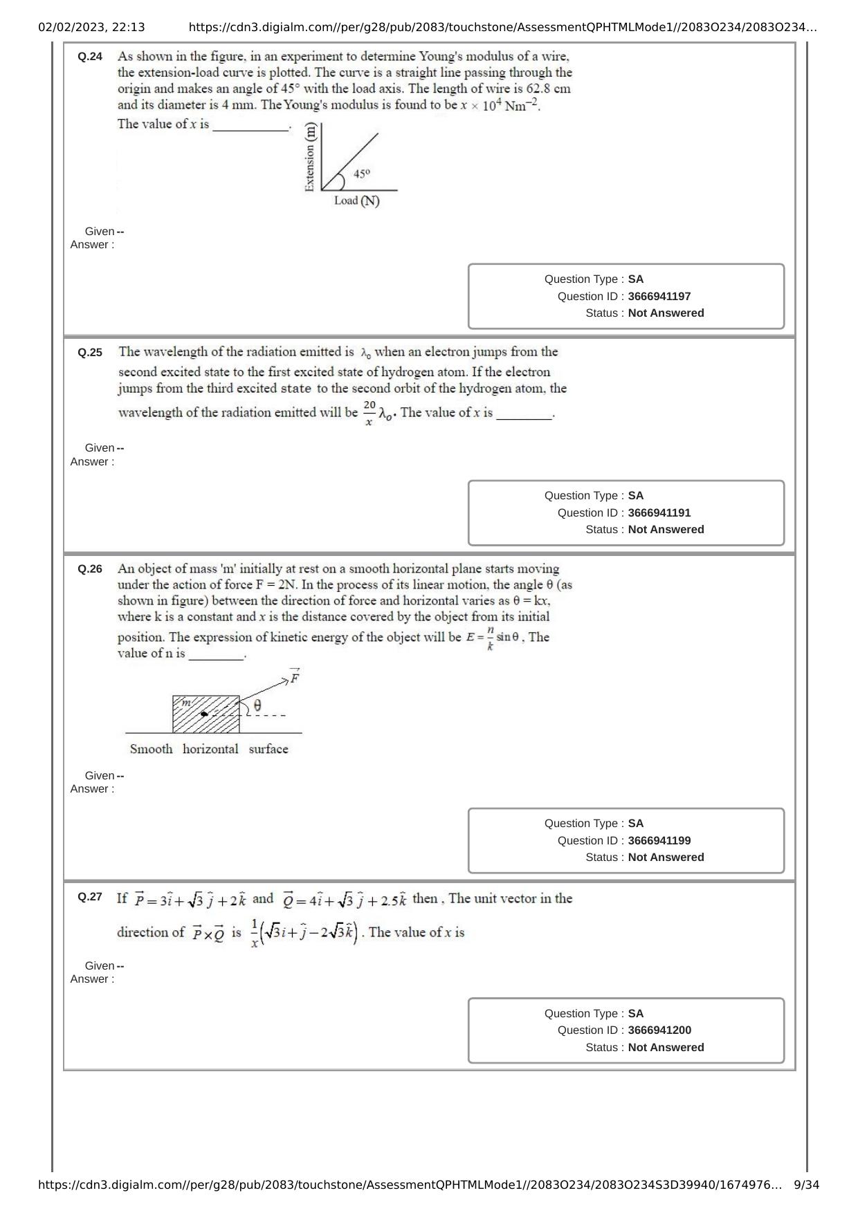 JEE Mains 2023: 25th January 2023 Shift-1 (Morning) Question Paper With Solution (January, Session-1) - Page 9