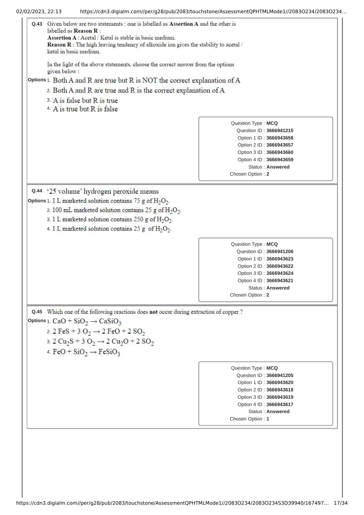 JEE Mains 2023: 25th January 2023 Shift-1 (Morning) Question Paper With Solution (January, Session-1) - Page 17