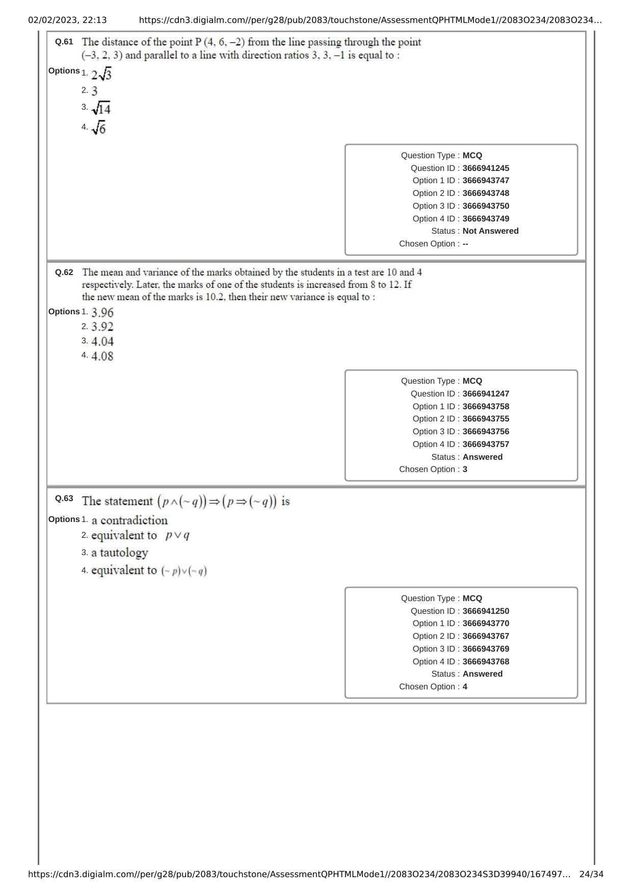 JEE Mains 2023: 25th January 2023 Shift-1 (Morning) Question Paper With Solution (January, Session-1) - Page 24