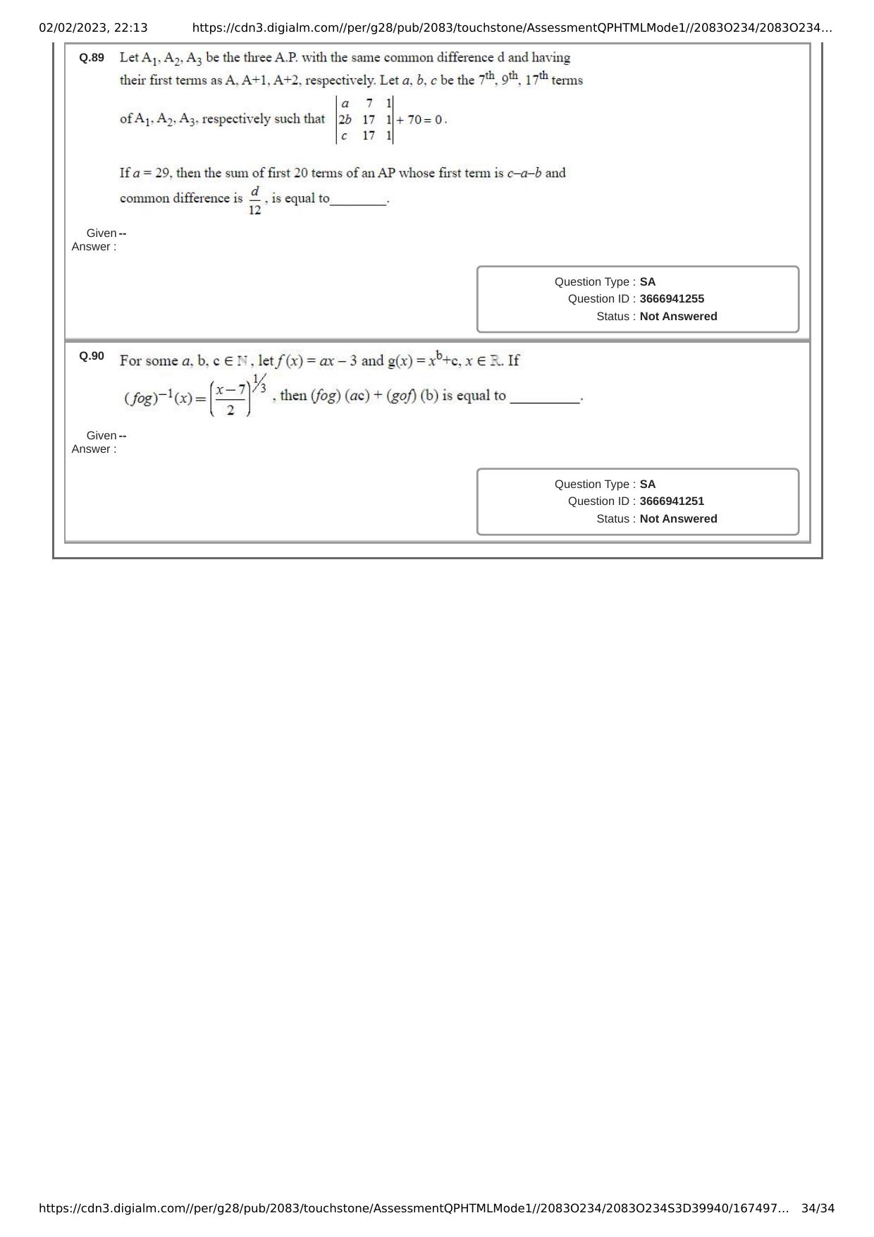 JEE Mains 2023: 25th January 2023 Shift-1 (Morning) Question Paper With Solution (January, Session-1) - Page 34