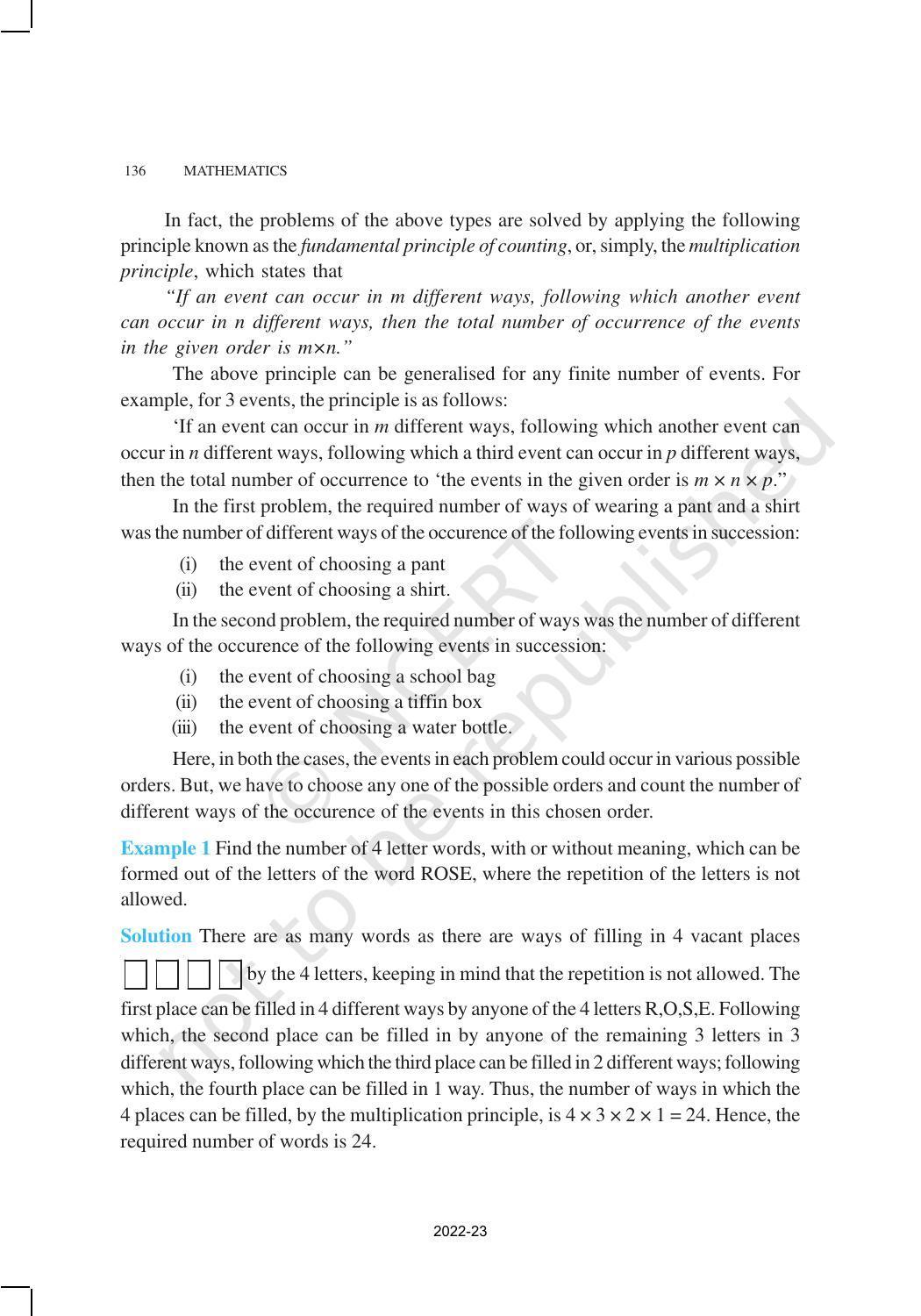 NCERT Book for Class 11 Maths Chapter 7 Permutations and Combinations - Page 3