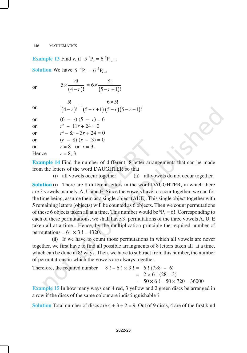 NCERT Book for Class 11 Maths Chapter 7 Permutations and Combinations - Page 13