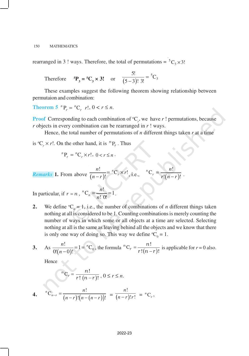 NCERT Book for Class 11 Maths Chapter 7 Permutations and Combinations - Page 17