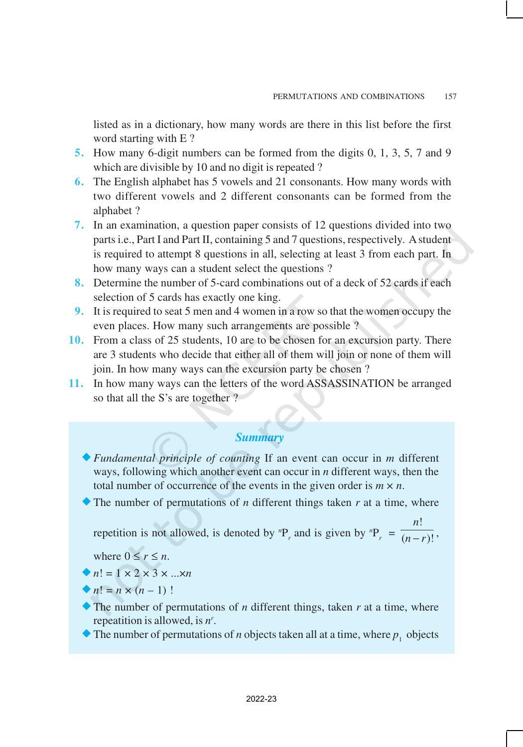 NCERT Book for Class 11 Maths Chapter 7 Permutations and Combinations - Page 24