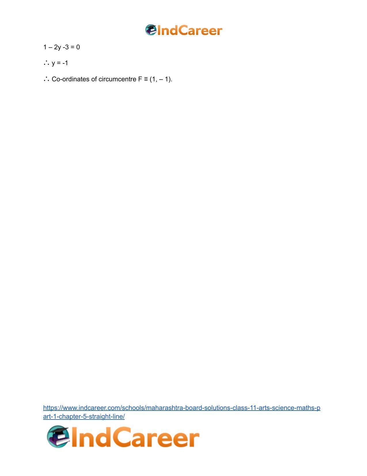 Maharashtra Board Solutions Class 11-Arts & Science Maths (Part 1): Chapter 5- Straight Line - Page 46