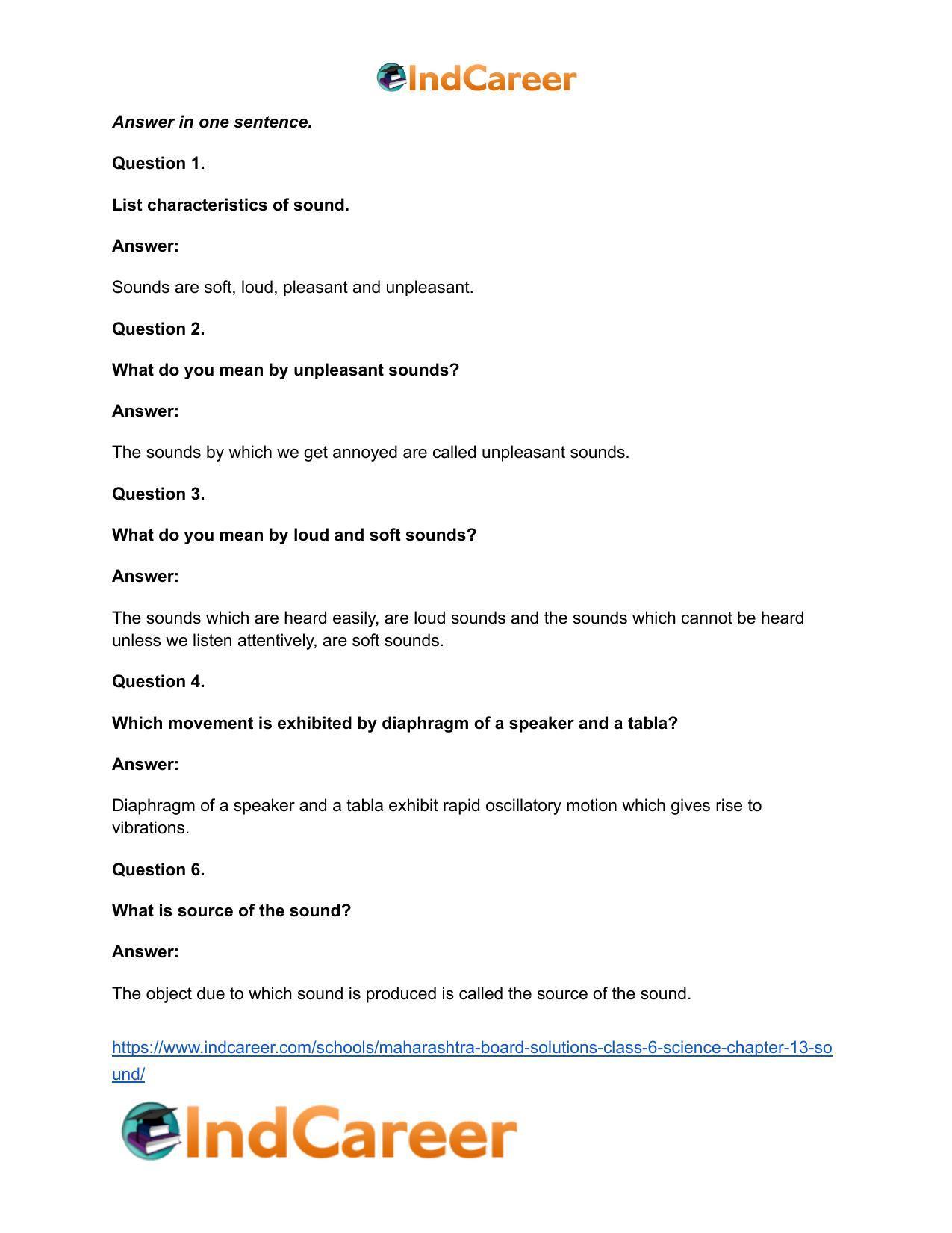 Maharashtra Board Solutions Class 6-Science: Chapter 13- Sound - Page 9