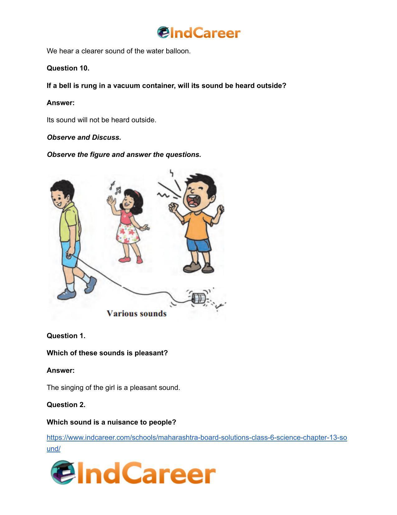 Maharashtra Board Solutions Class 6-Science: Chapter 13- Sound - Page 14
