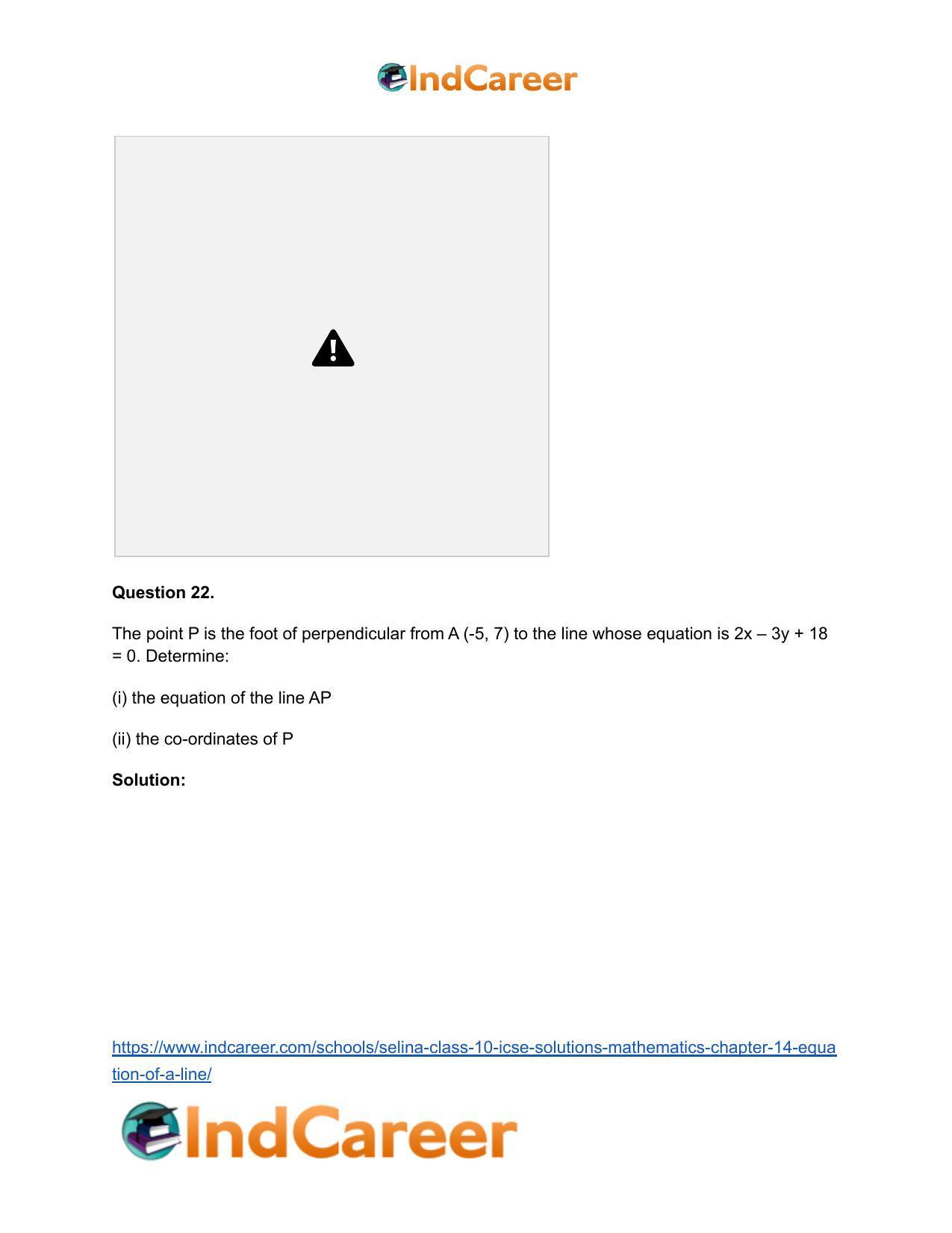 Selina Class 10 ICSE Solutions Mathematics : Chapter 14- Equation of a Line - Page 60