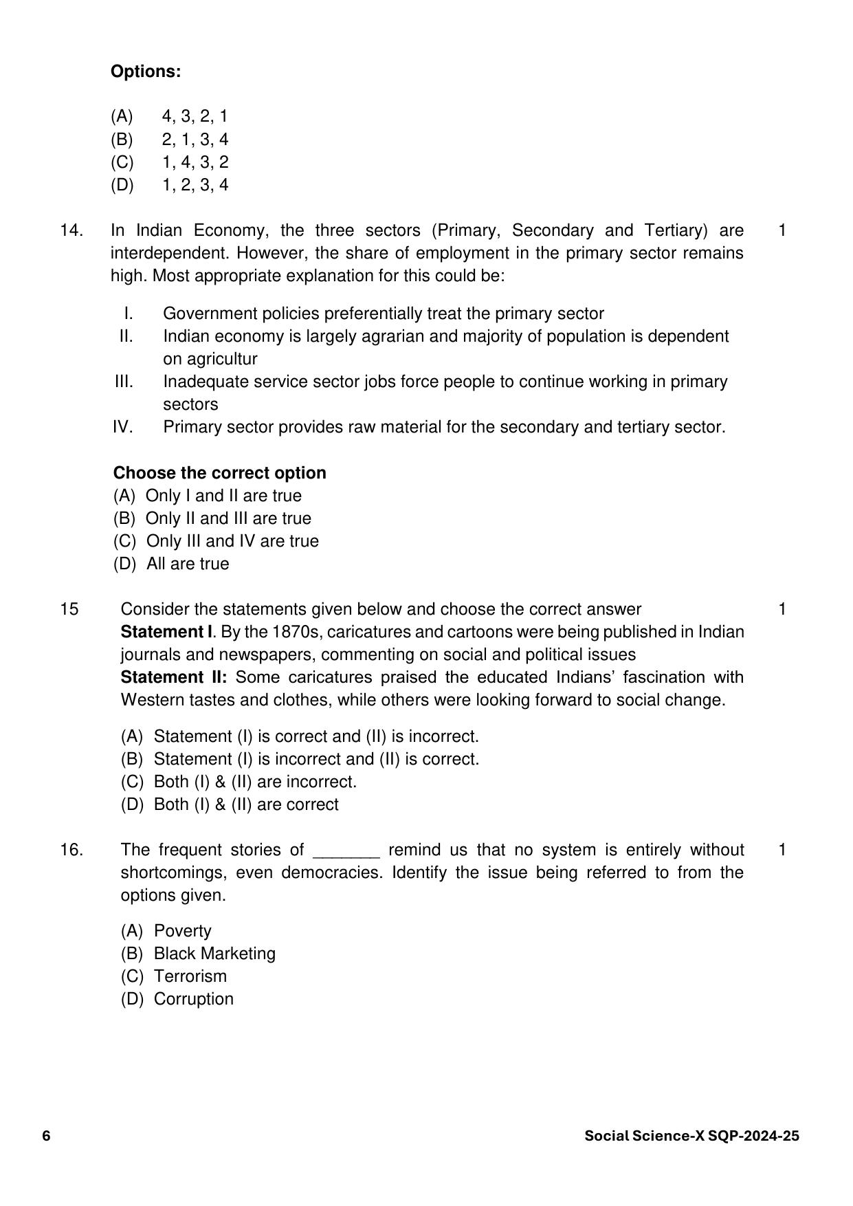 CBSE Class 10 Social Science Sample Paper 2025 - Page 6