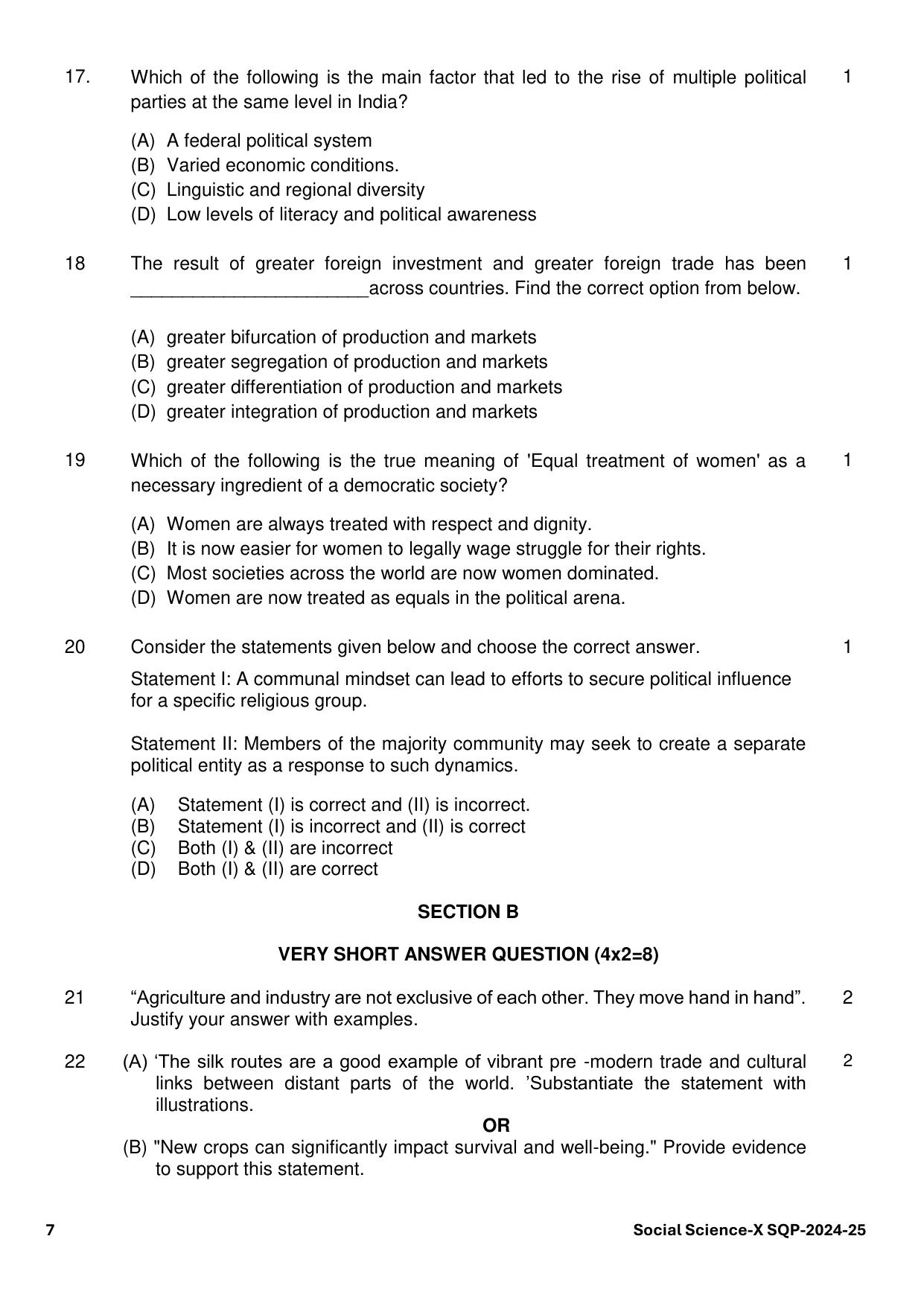 CBSE Class 10 Social Science Sample Paper 2025 - Page 7