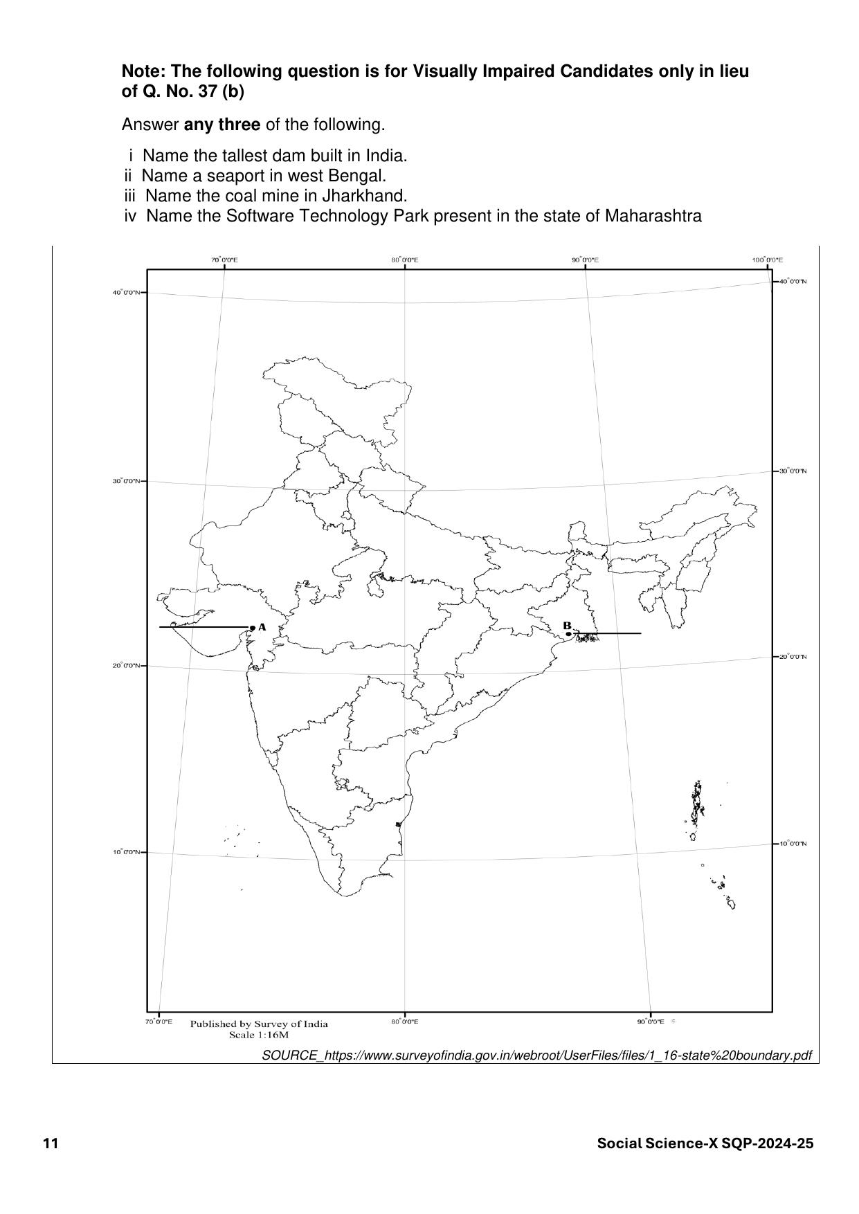 CBSE Class 10 Social Science Sample Paper 2025 - Page 11