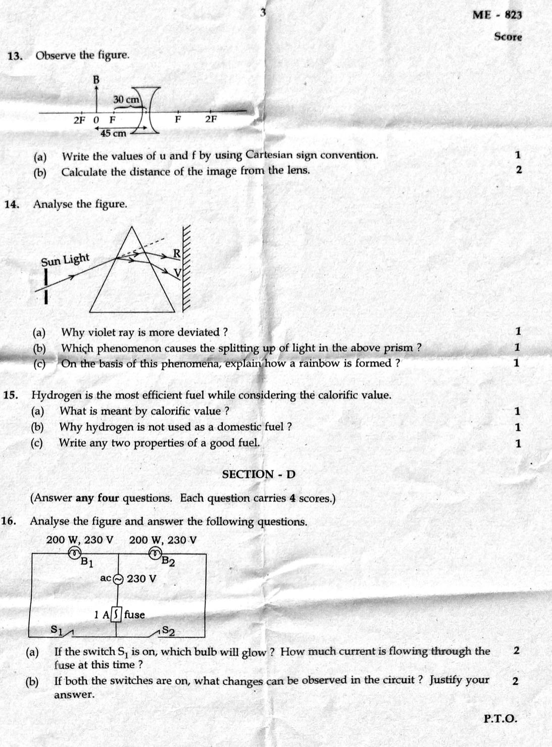 Kerala SSLC 2020 Physics Question Paper (EM) (Model) - Page 3