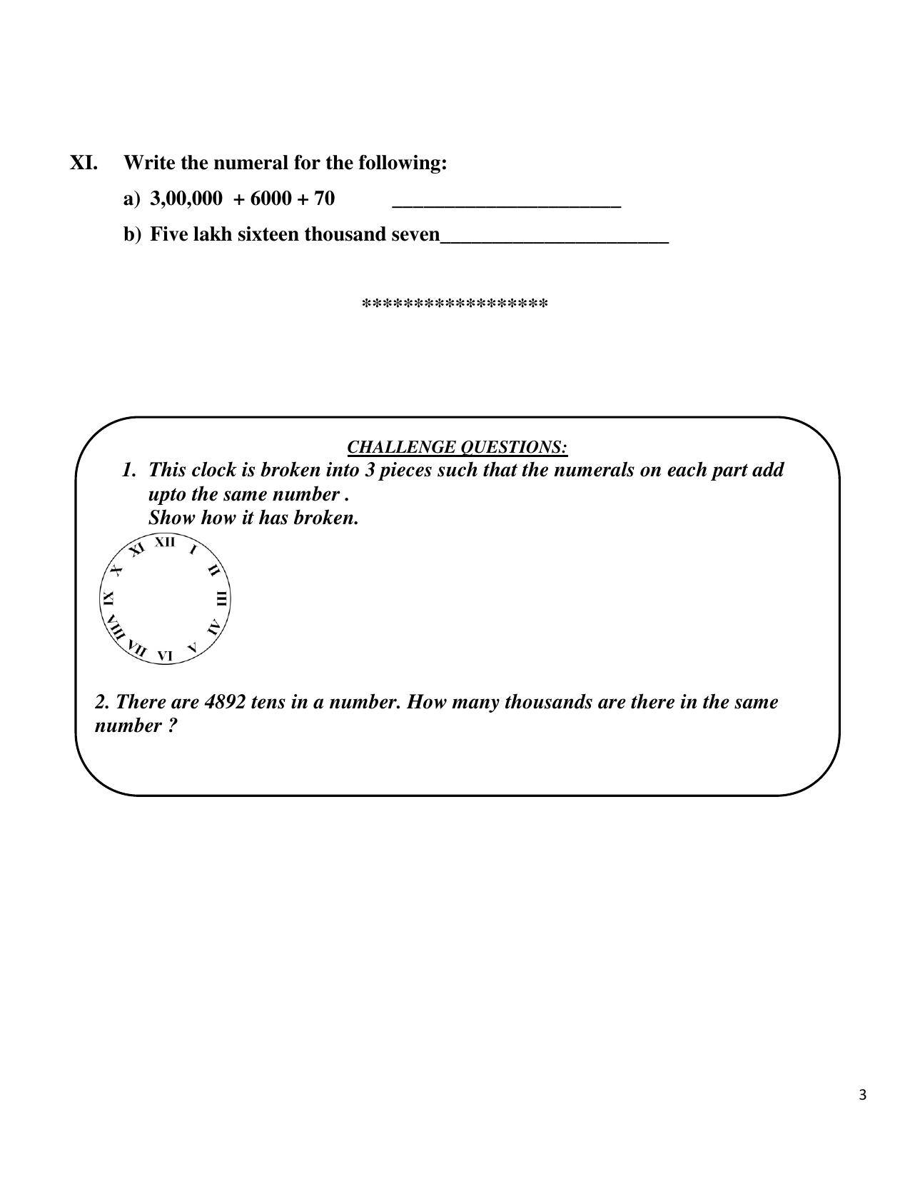 Worksheet for Class 4 Maths Assignment 26 - Page 3