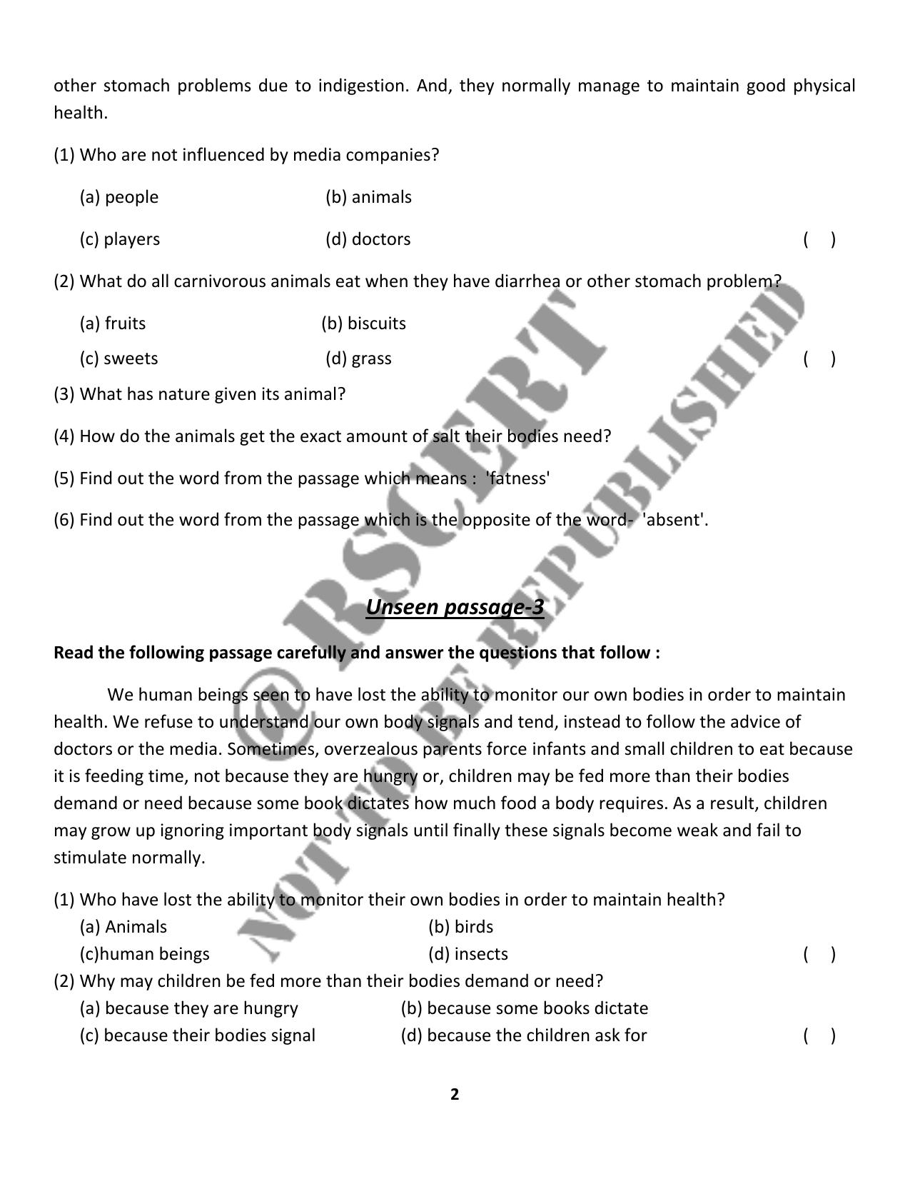 RBSE 2023 Class 10 English Question Bank - Page 7