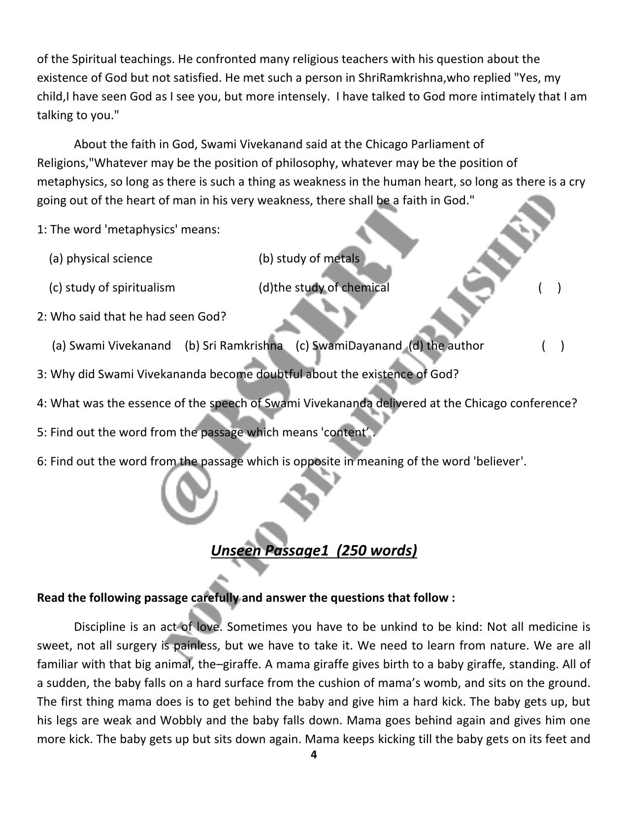 RBSE 2023 Class 10 English Question Bank - Page 9
