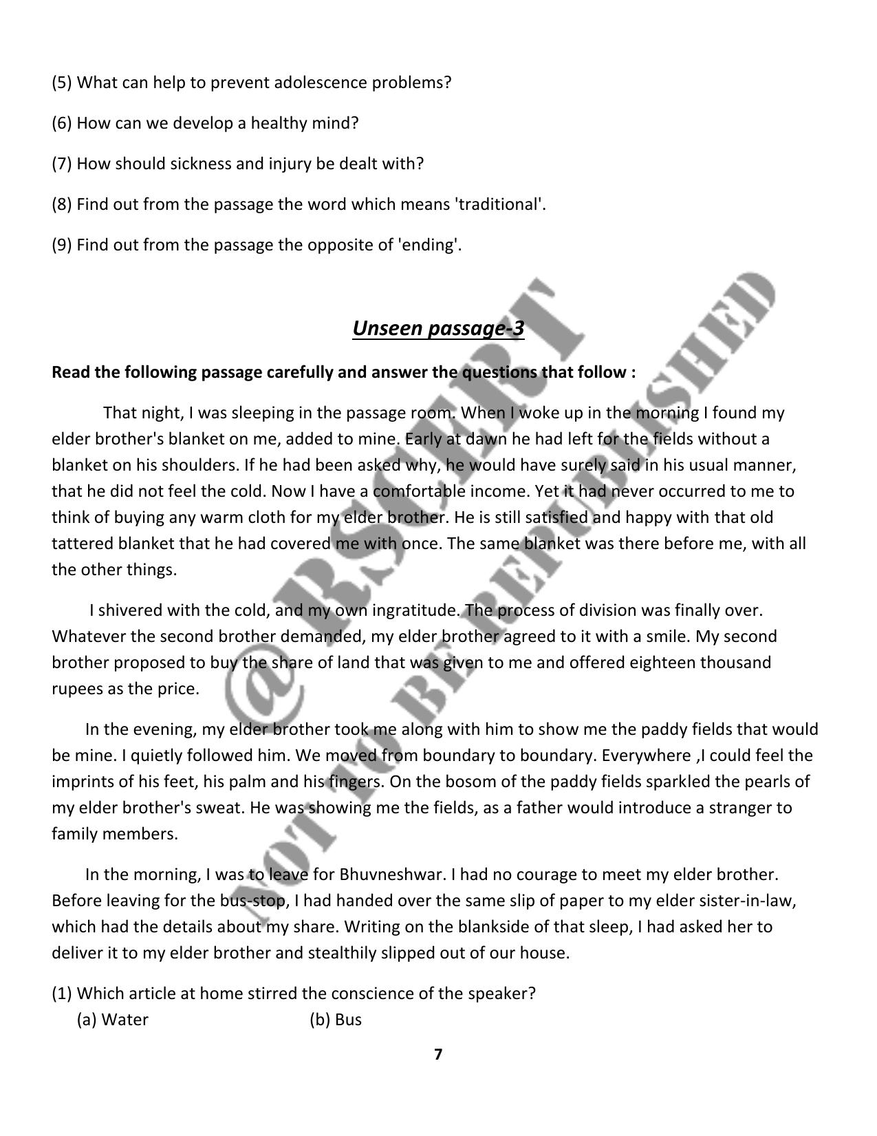RBSE 2023 Class 10 English Question Bank - Page 12