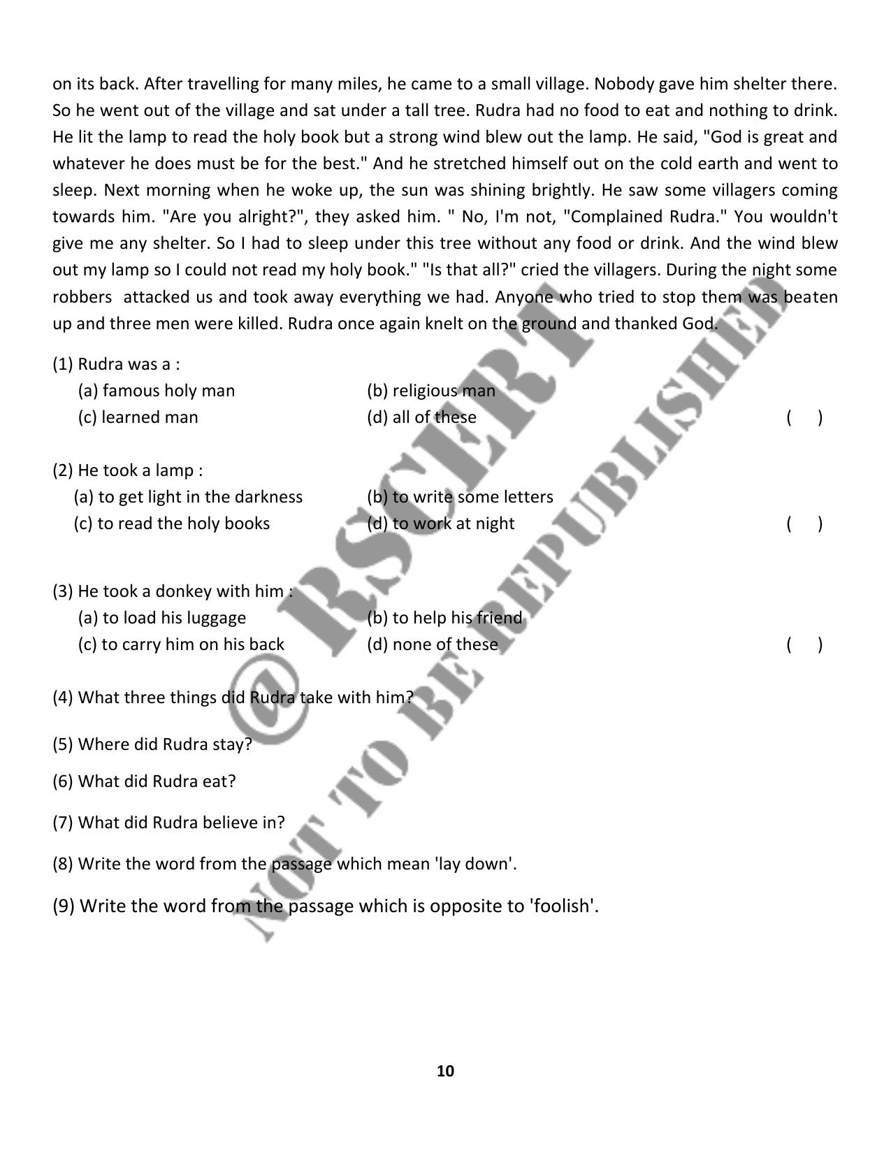 RBSE 2023 Class 10 English Question Bank - Page 15